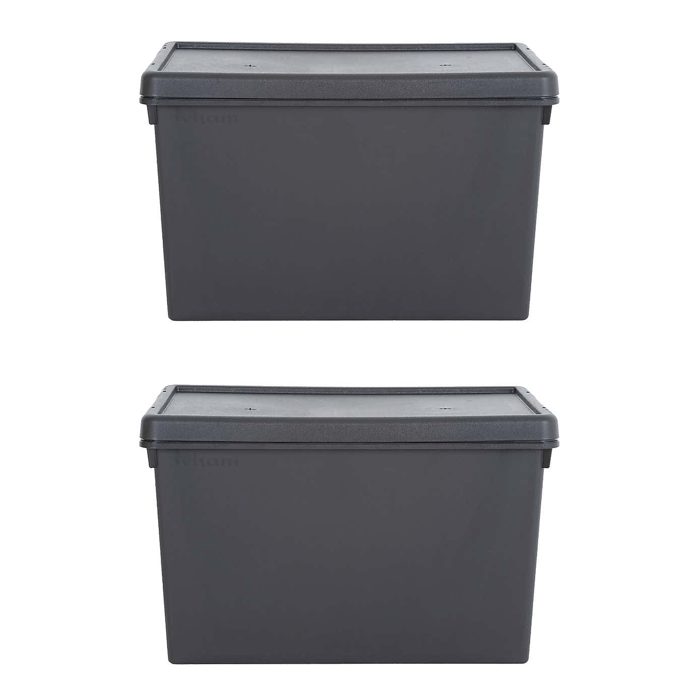 Wham Bam Set of 2 Stackable Boxes & Lids