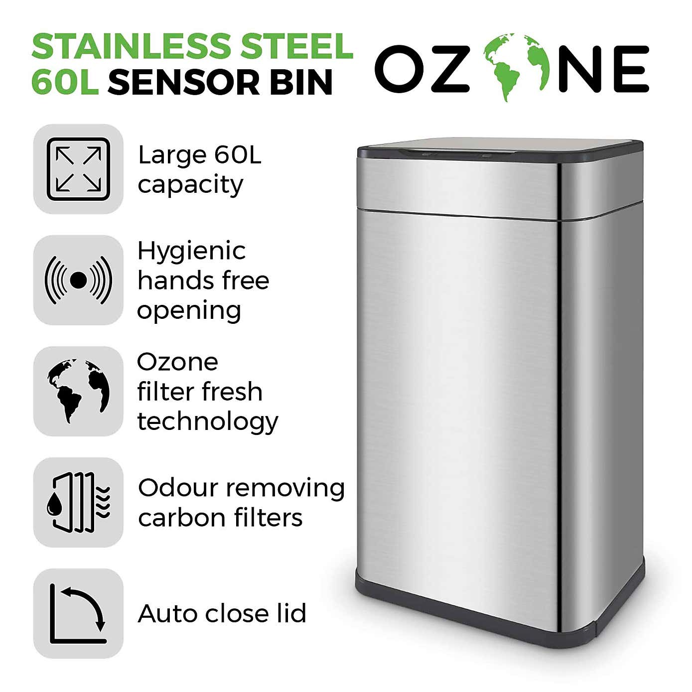 Tower 60L Ozone Sensor Bin