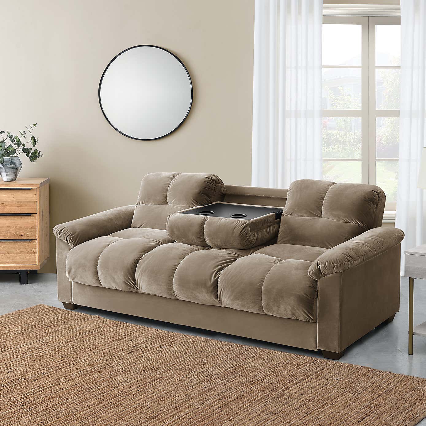 Margo Velvet 3 Seater Sofa Bed