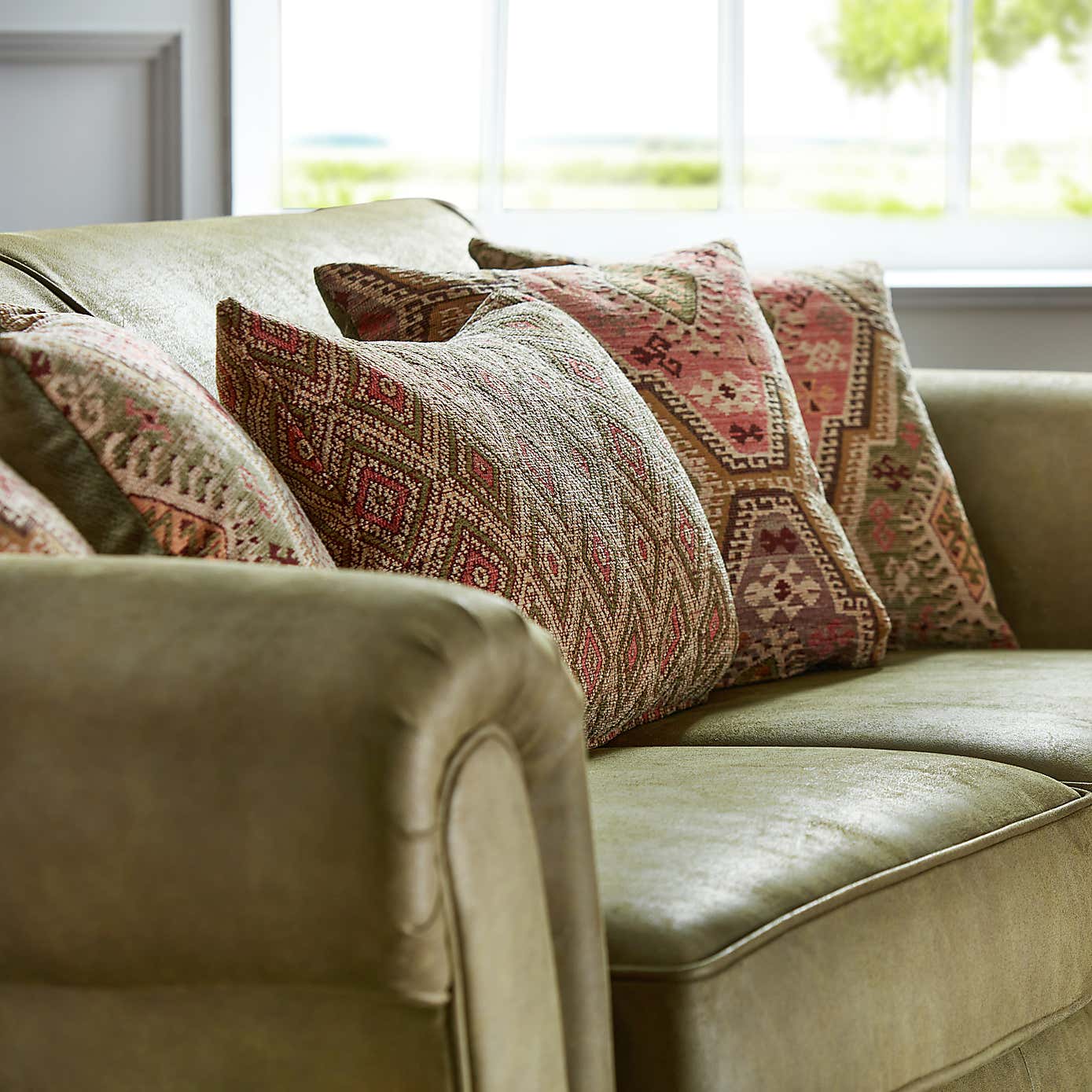 Angus Faux Leather 3 Seater Sofa