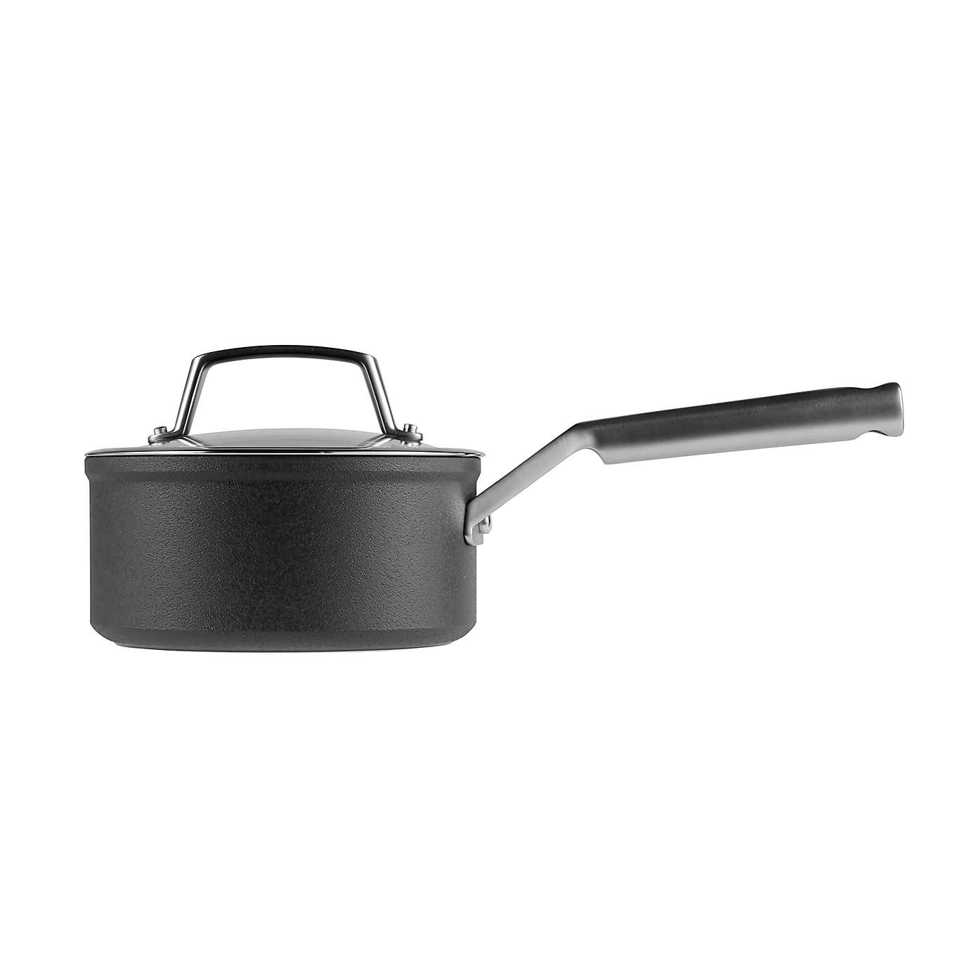 Ninja ZEROSTICK Hard Anodised Saucepan with Lid, 16cm