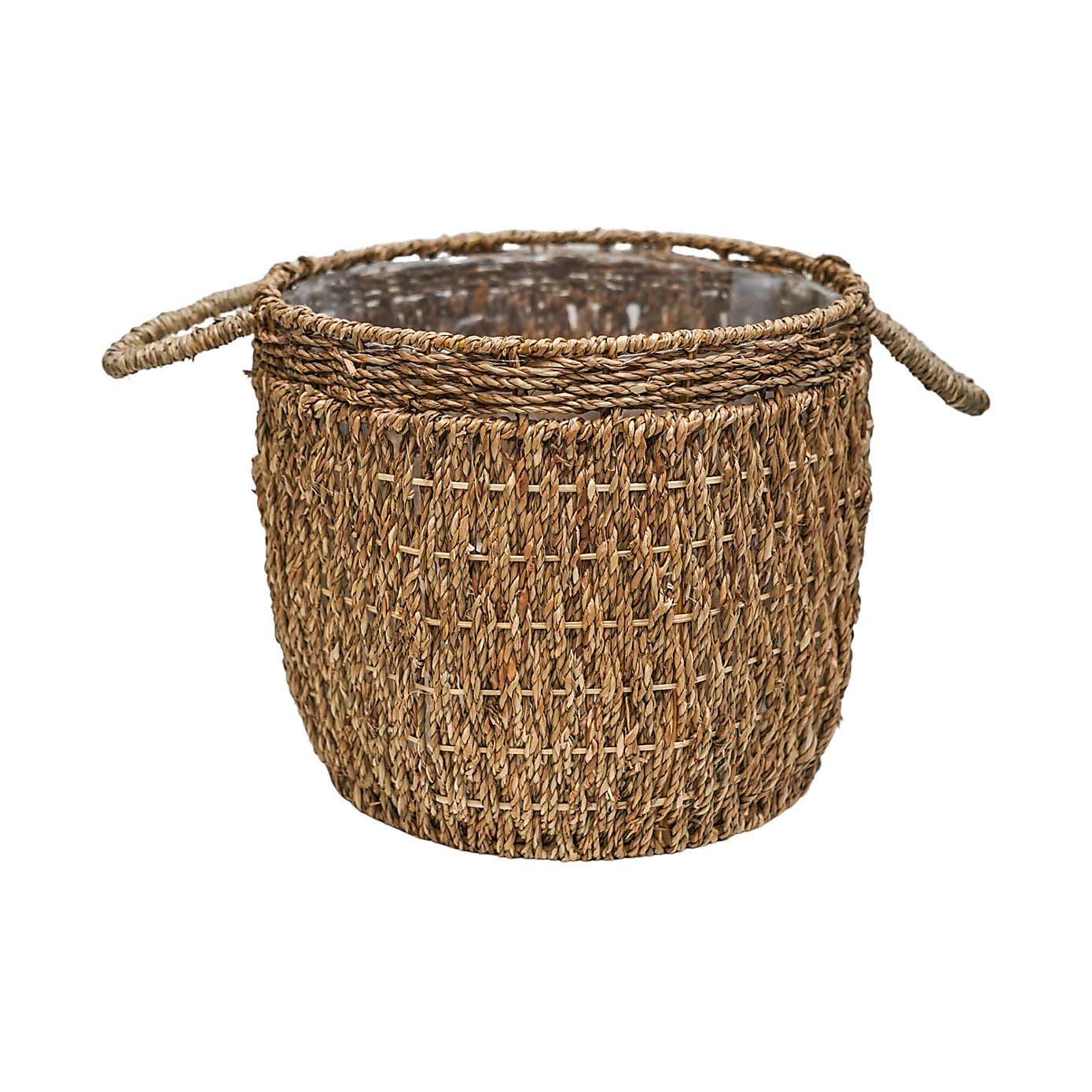 Seagrass Linen Basket Plant Pot