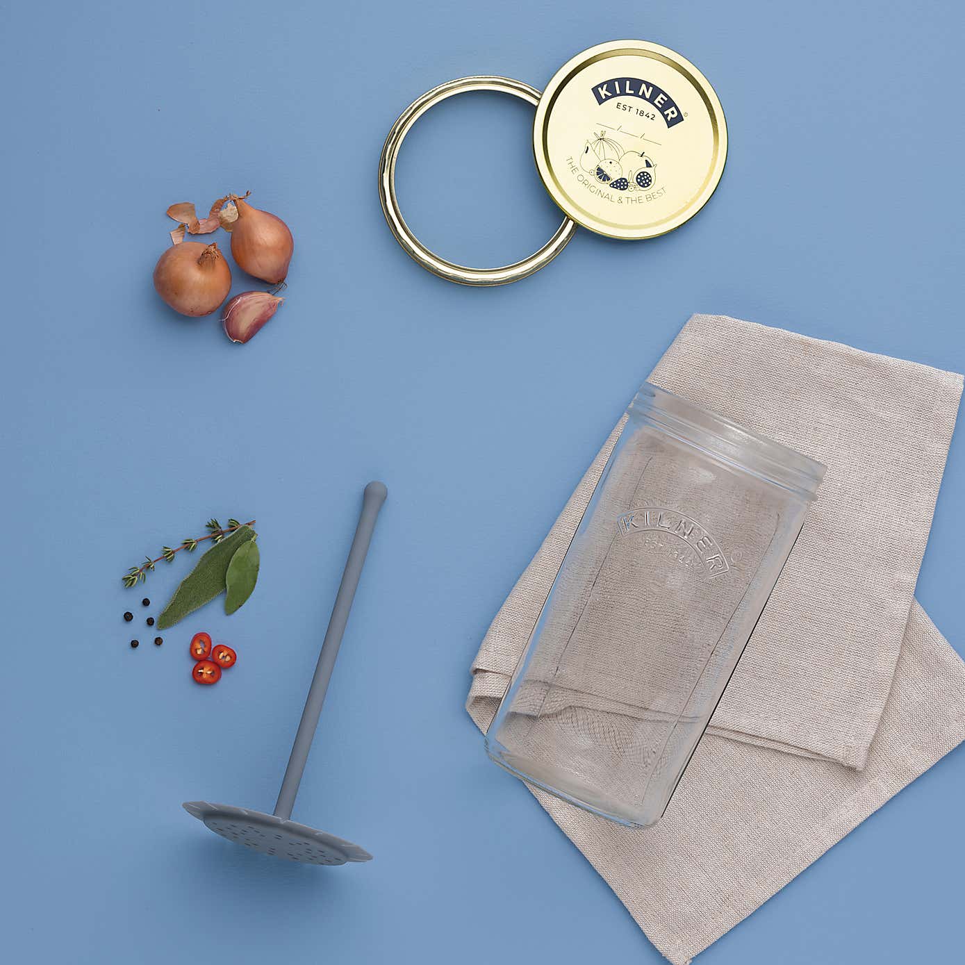 Kilner Pickle Jar with Lifter, 1L