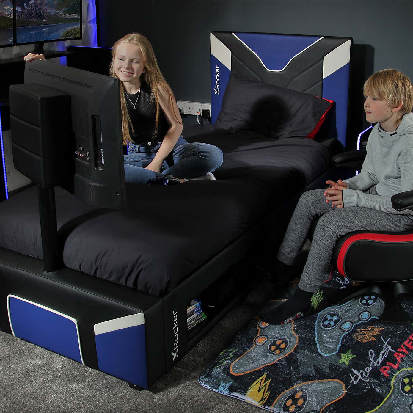 X Rocker Cerberus Twist TV Single Gaming Bed