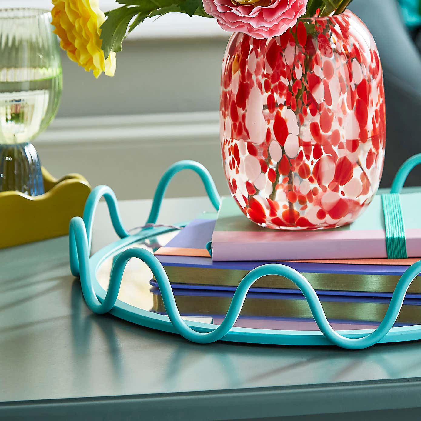 Sophie Robinson Wavy Metal Mirrored Tray