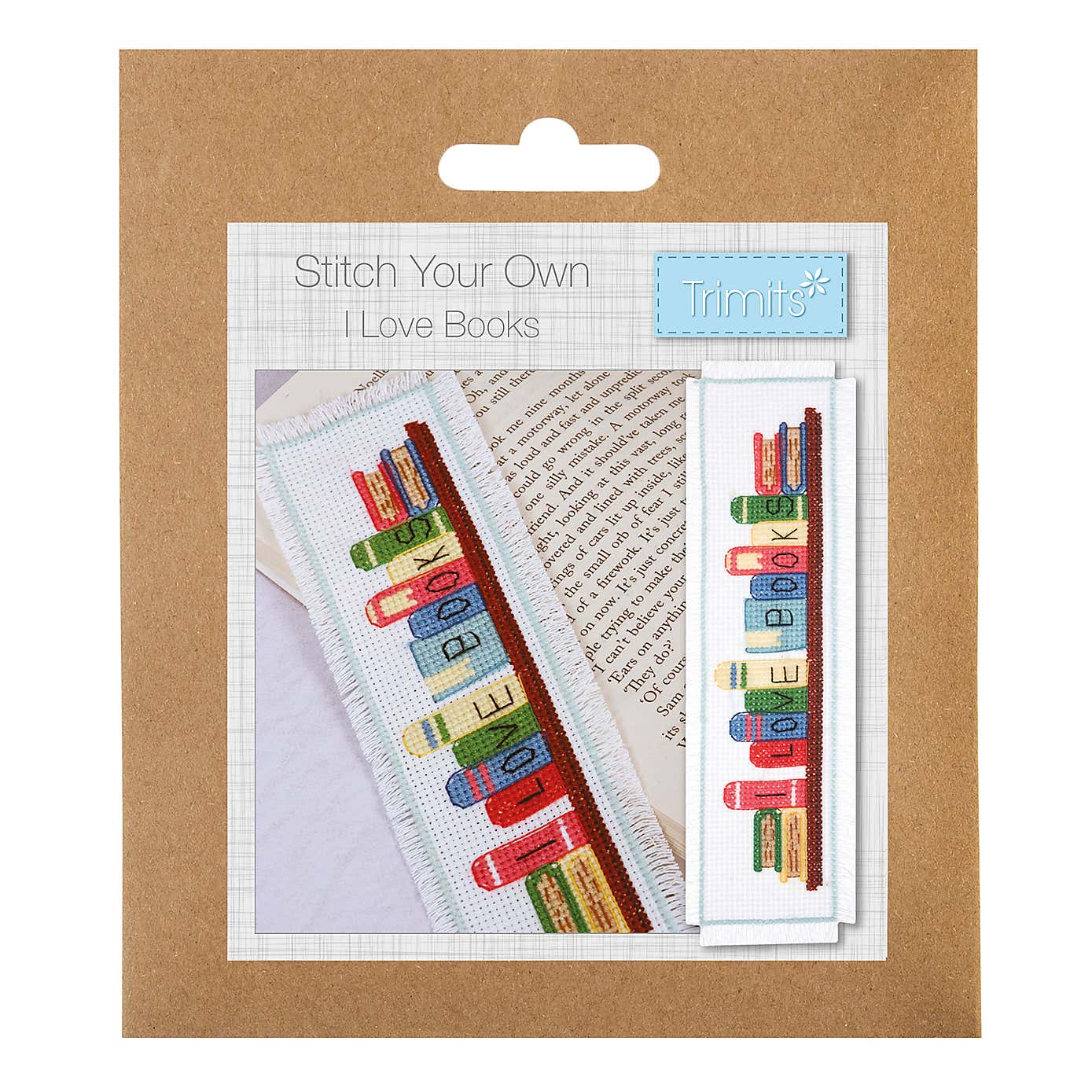 Cross Stitch Bookmark Large Books