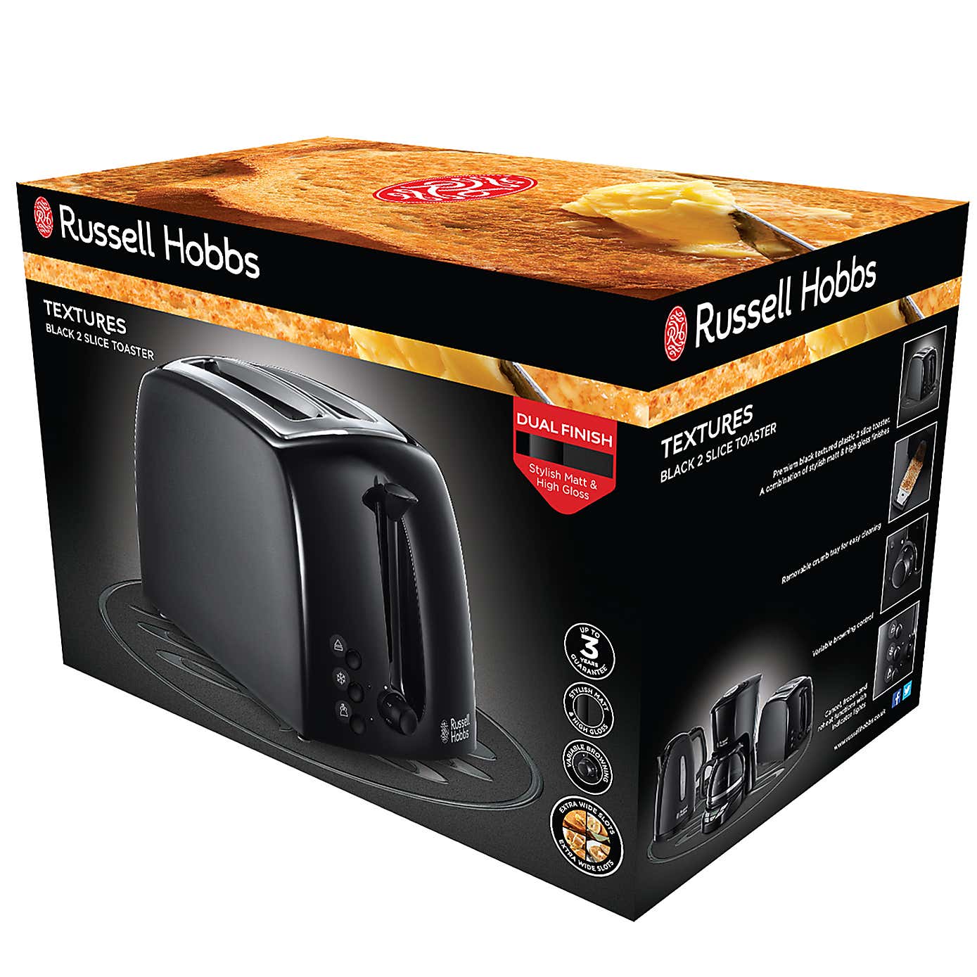 Russell Hobbs Textures 2 Slice Toaster