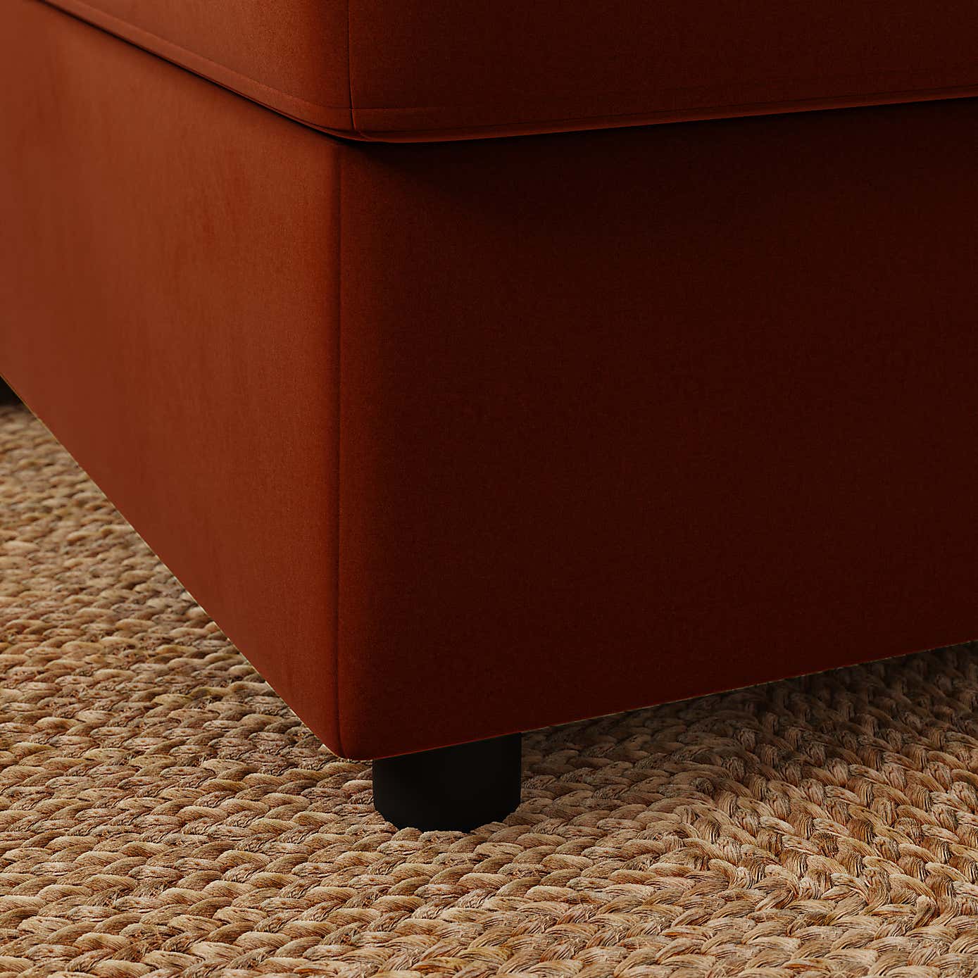 Barker Velvet Trundle Corner Chaise Sofa Bed