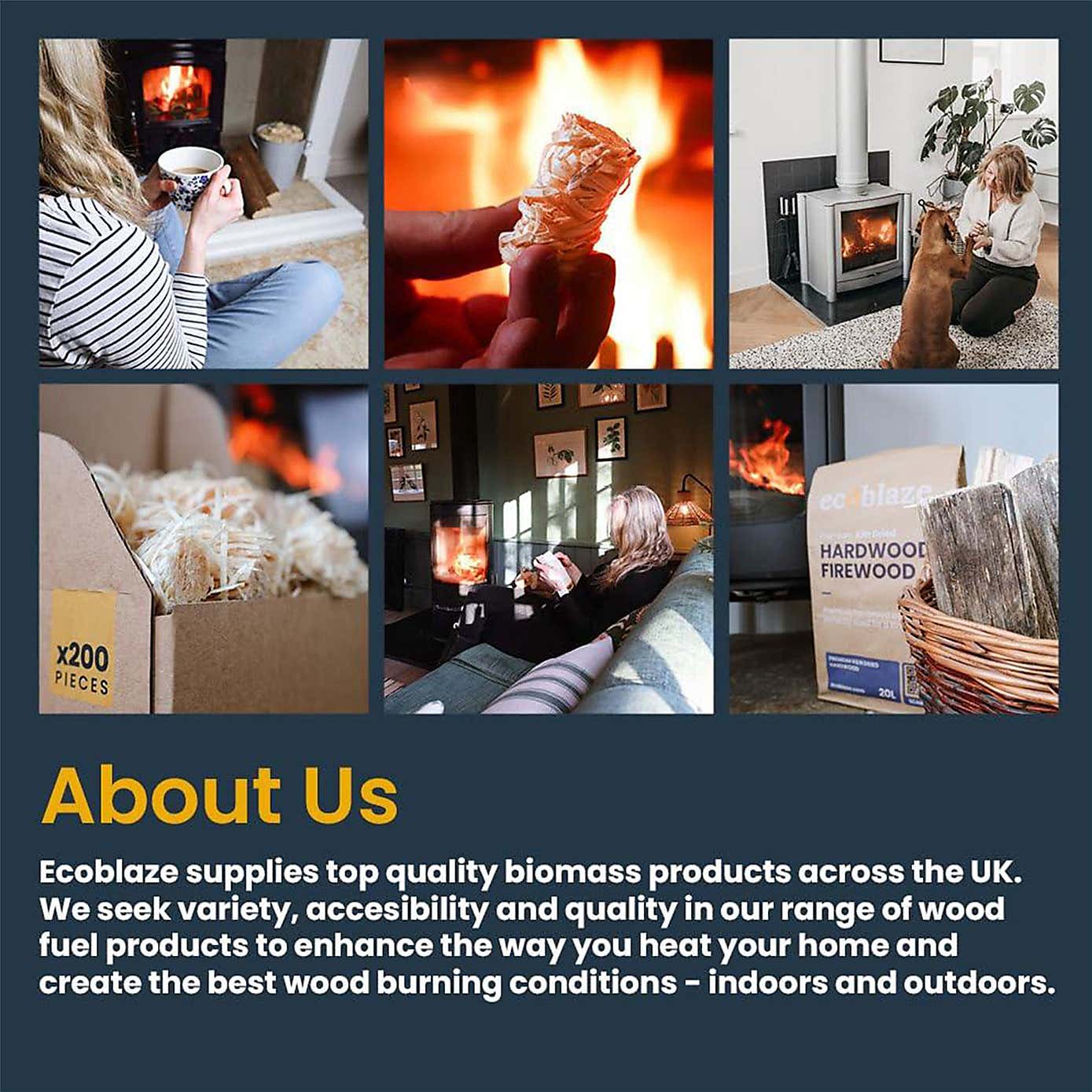 Ecoblaze Pini Kay Wood Pack of 12 Briquettes, 10kg