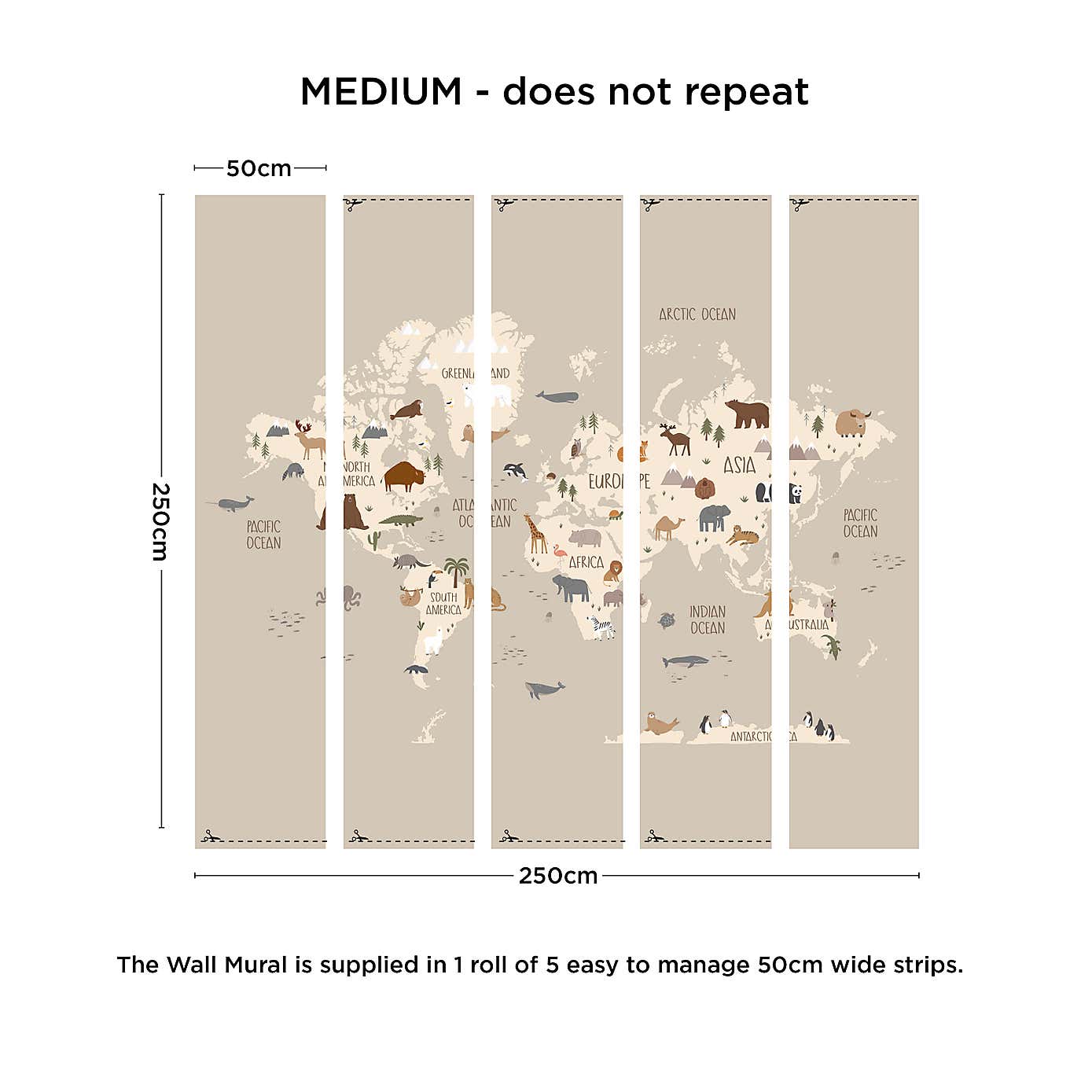 World Map Wall Mural