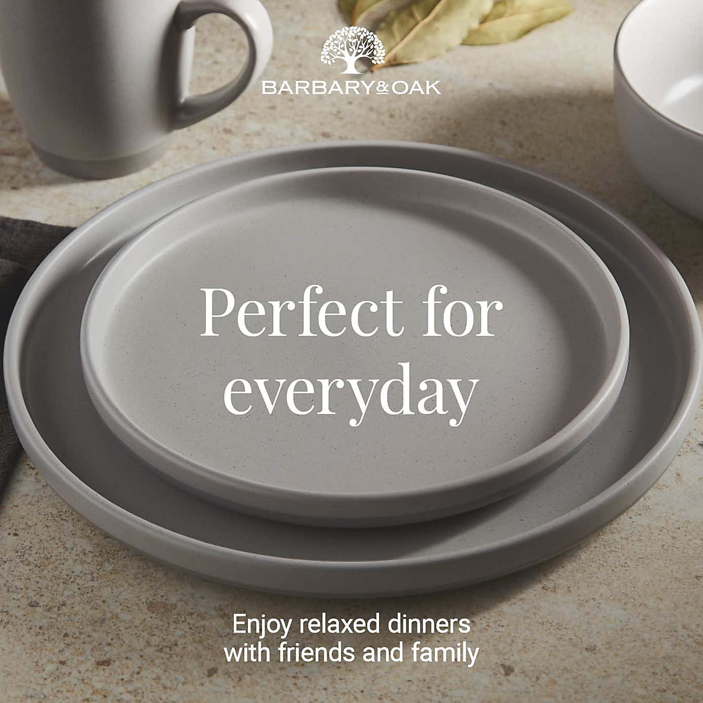 Barbary & Oak Avena Stoneware 16 Piece Dinner Set