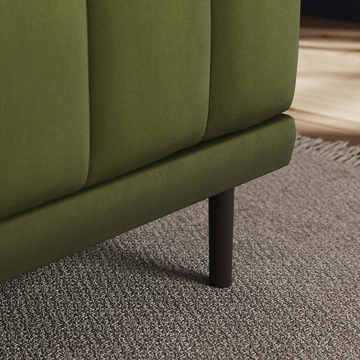 Amali Long Dining Bench, Matte Plush Velvet