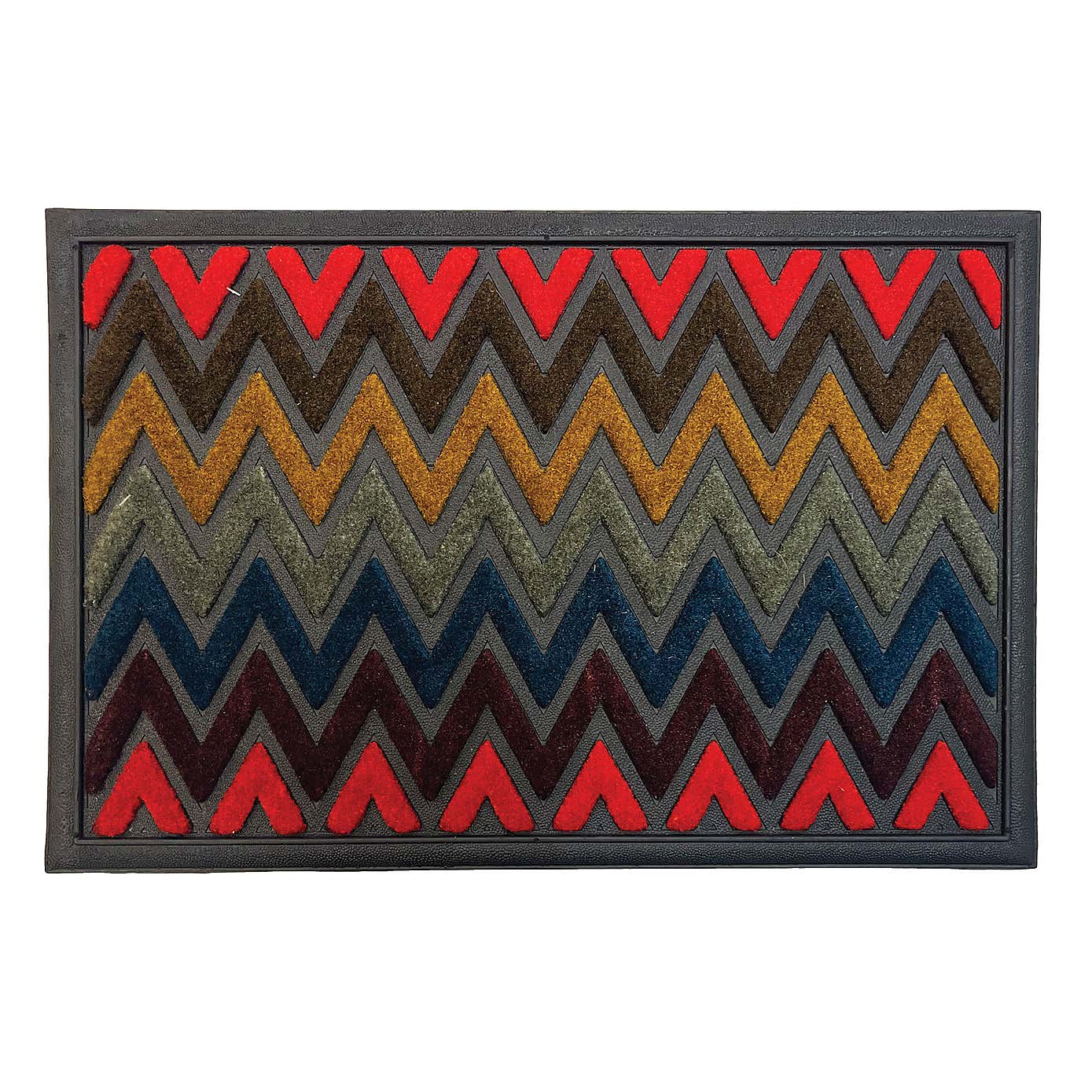 Scrape N' Sorb Multicoloured Zig Zag Doormat