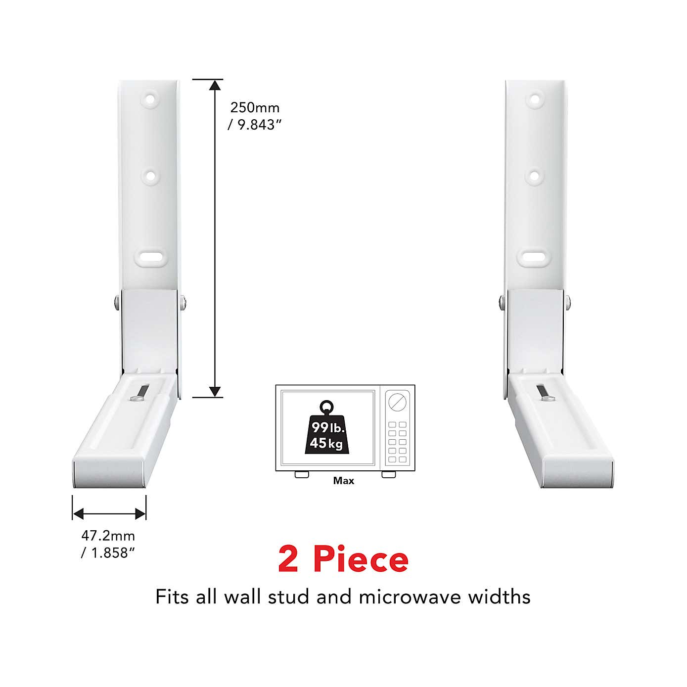 Universal Microwave Wall Bracket