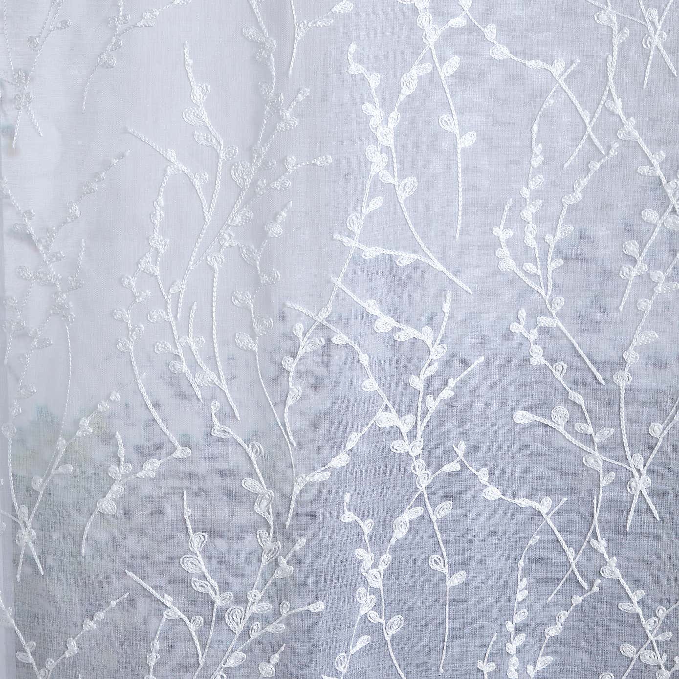 Belle Embroidery Slot Top Single Voile Panel