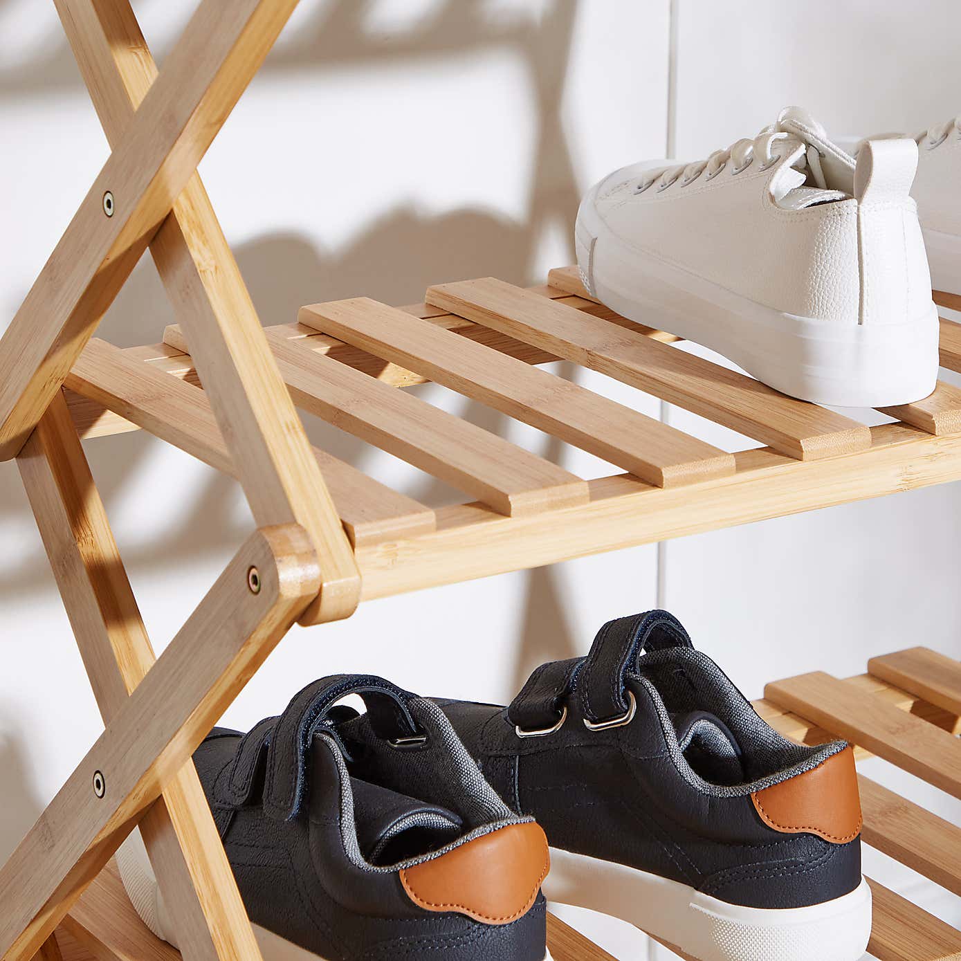 Bamboo Folding Shoe Rack