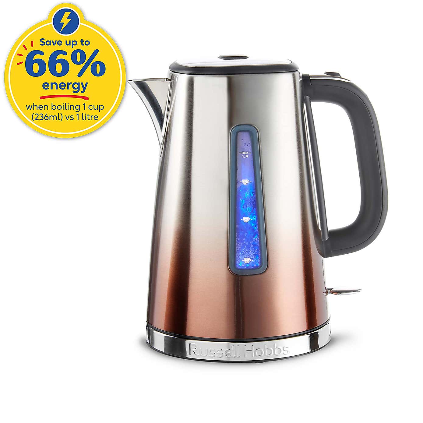 Russell Hobbs Eclipse Copper Kettle & 4 Slice Toaster