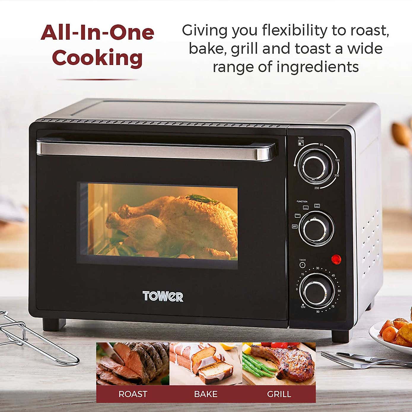 Tower 23L Black Mini Oven