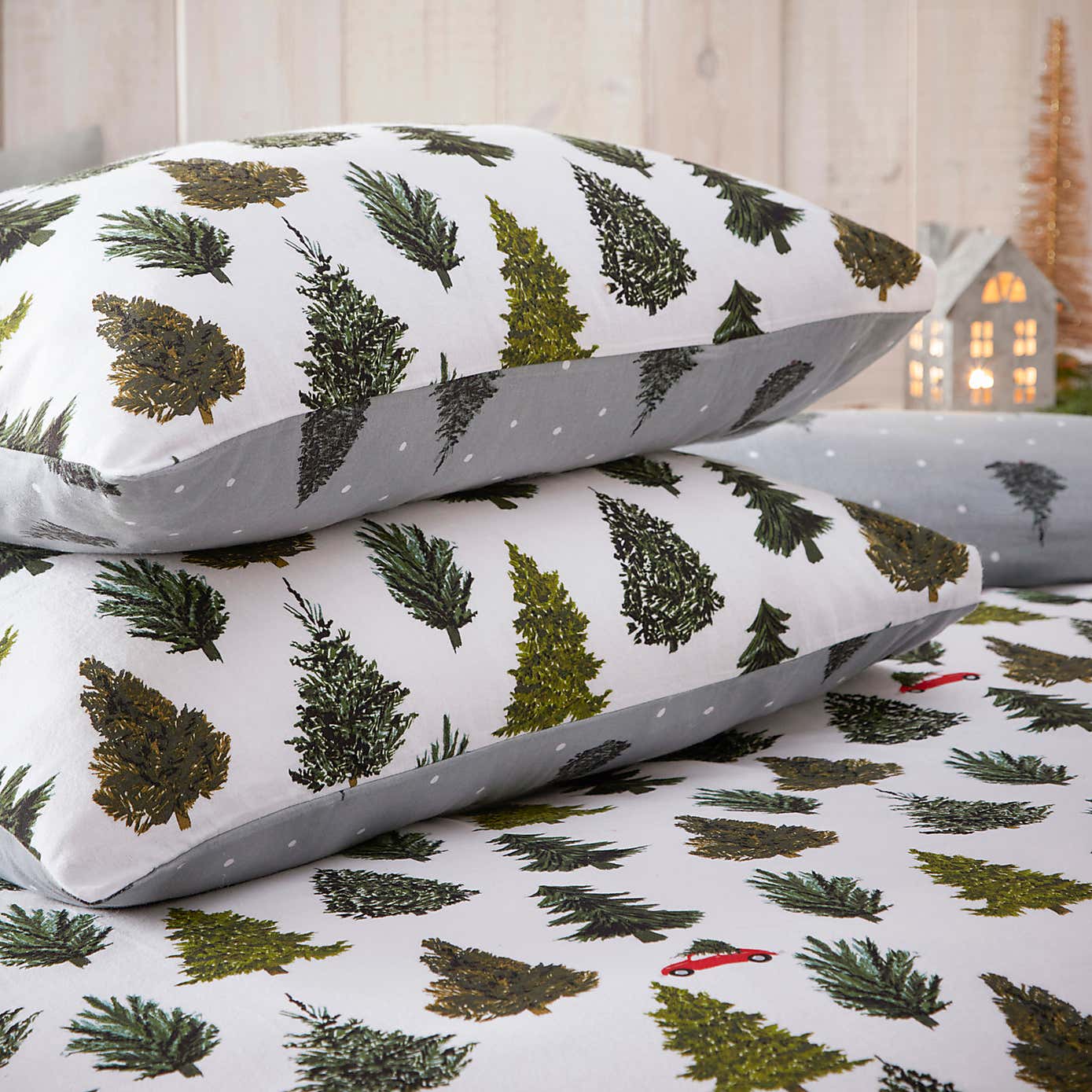 furn. Evergreen Duvet Cover Set Pine Green