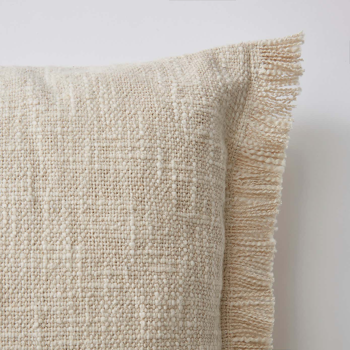 Woven Fringe Rectangular Cushion