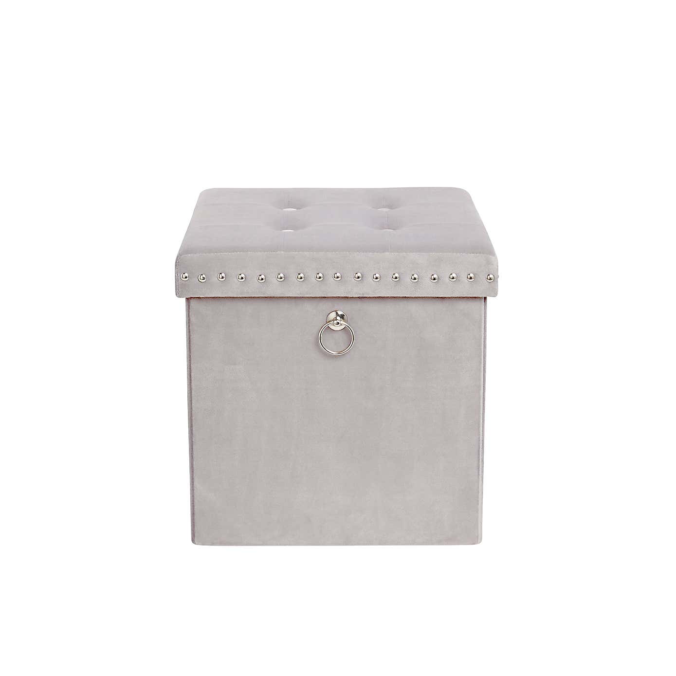 Velvet Cube Ottoman