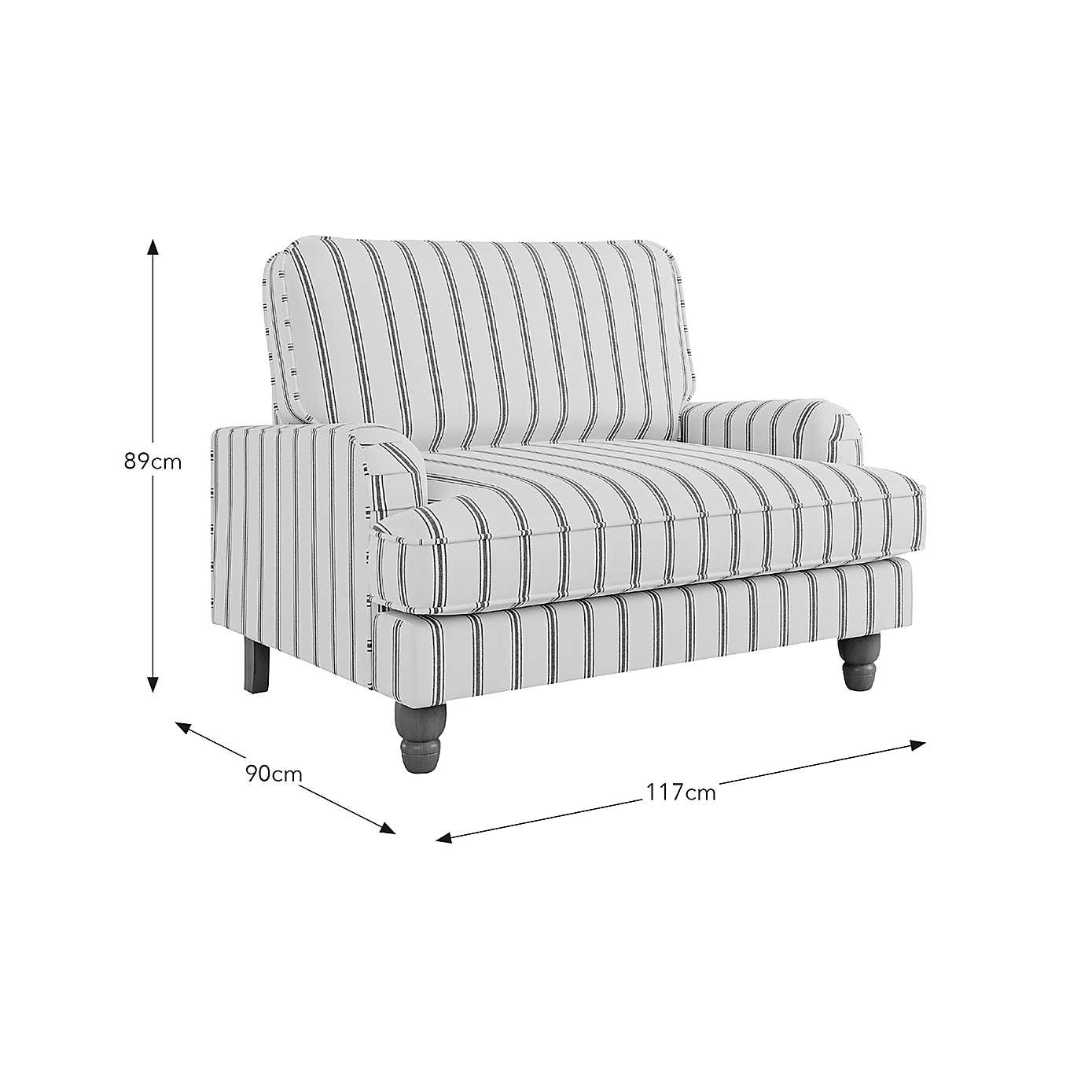 Beatrice Folkstone Stripe Snuggle Chair