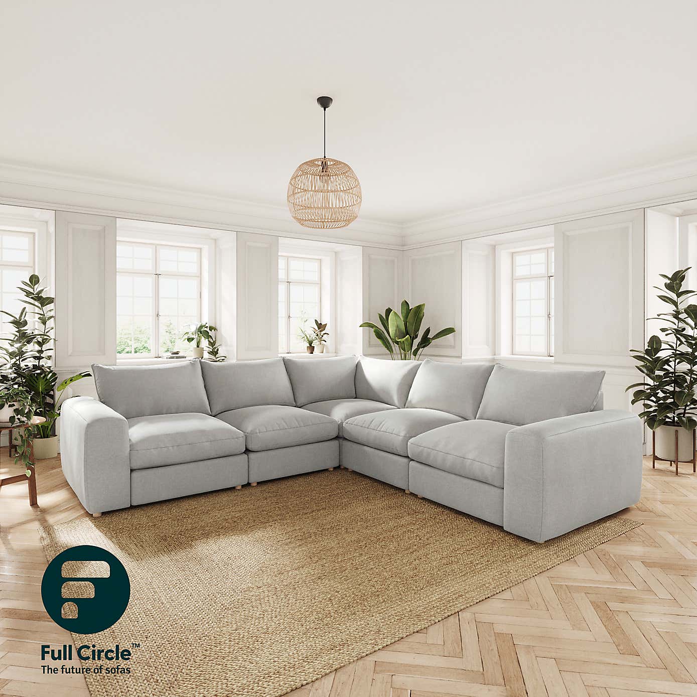 Austin Tonal Weave Full Corner, Silver