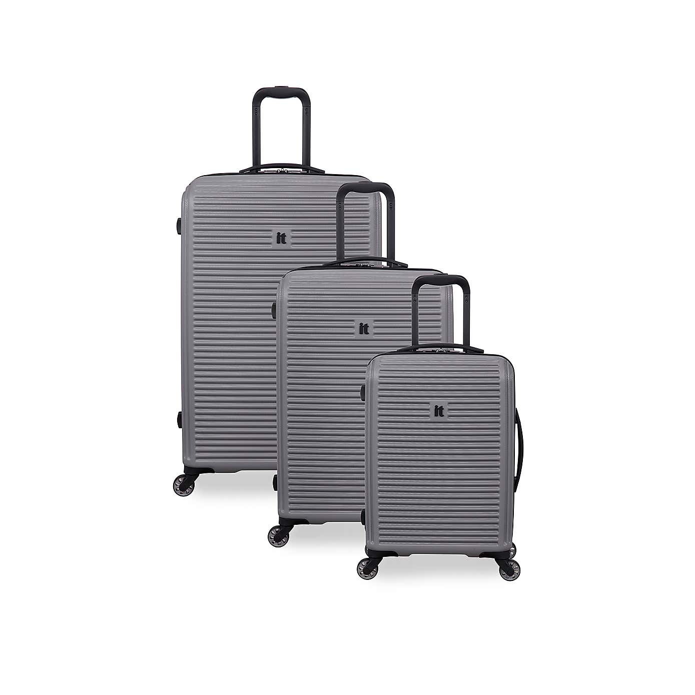 IT Luggage Set of 3 Shutter Hard Shell Suitcases