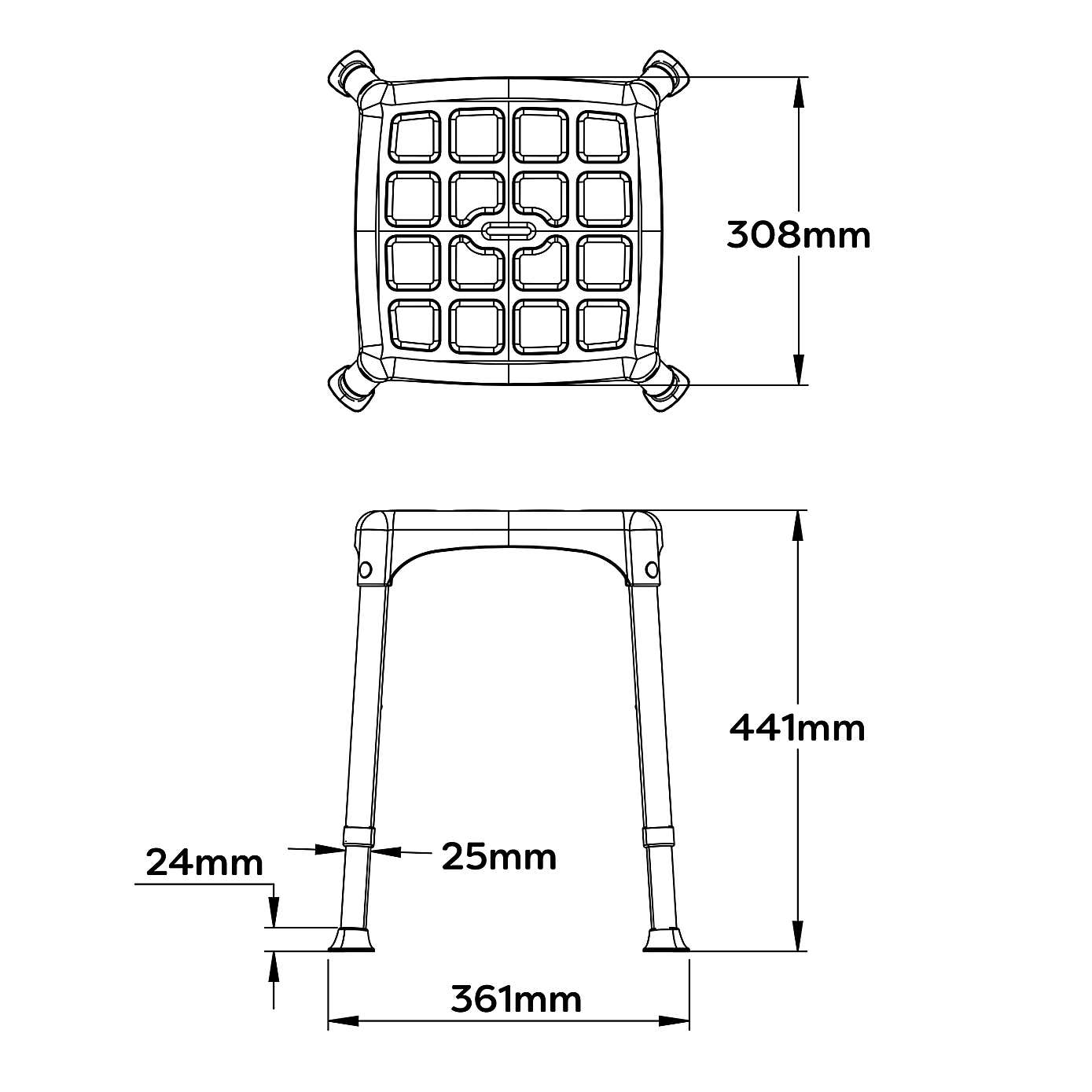 White Inclusive Shower Stool