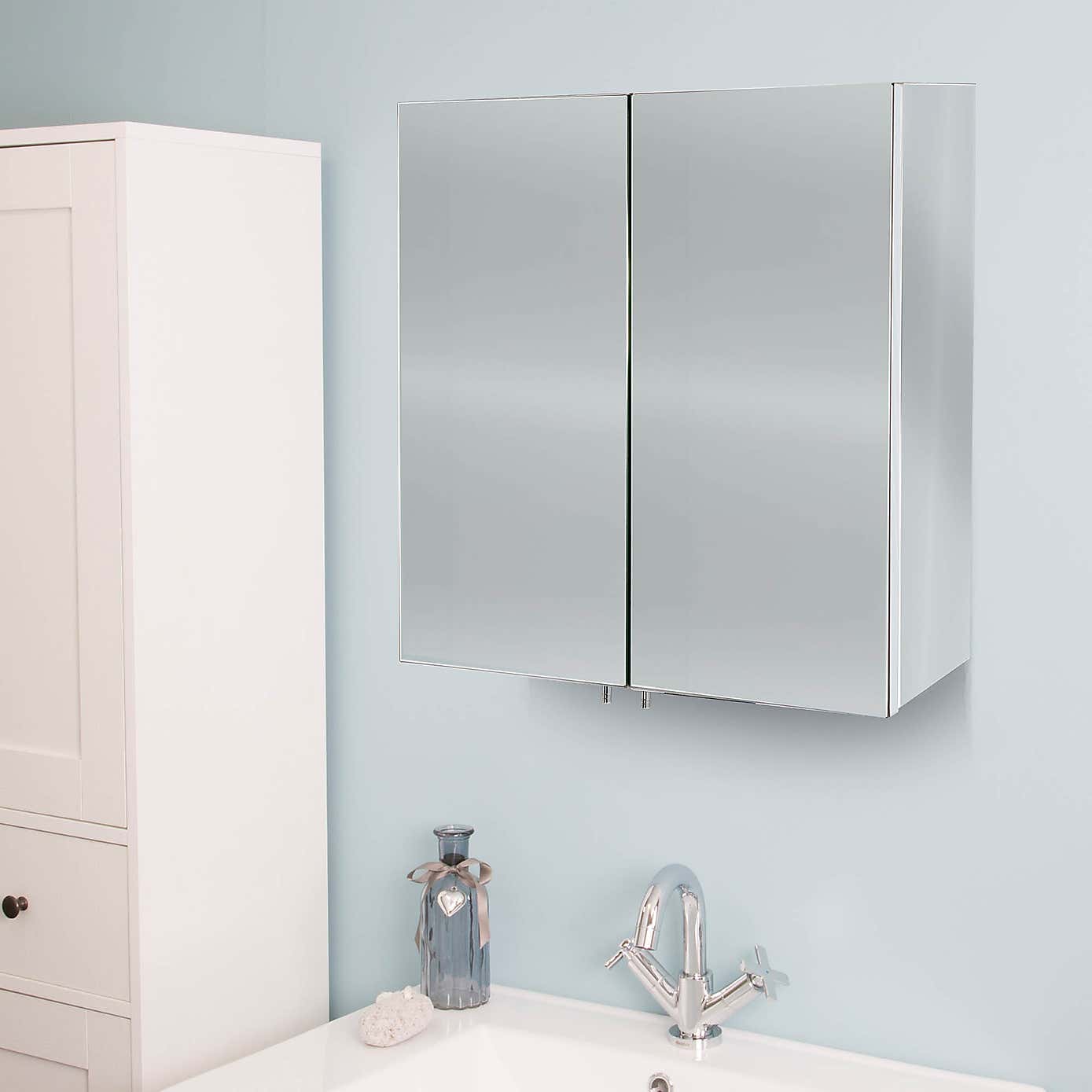 Avon Mirrored Double Cabinet