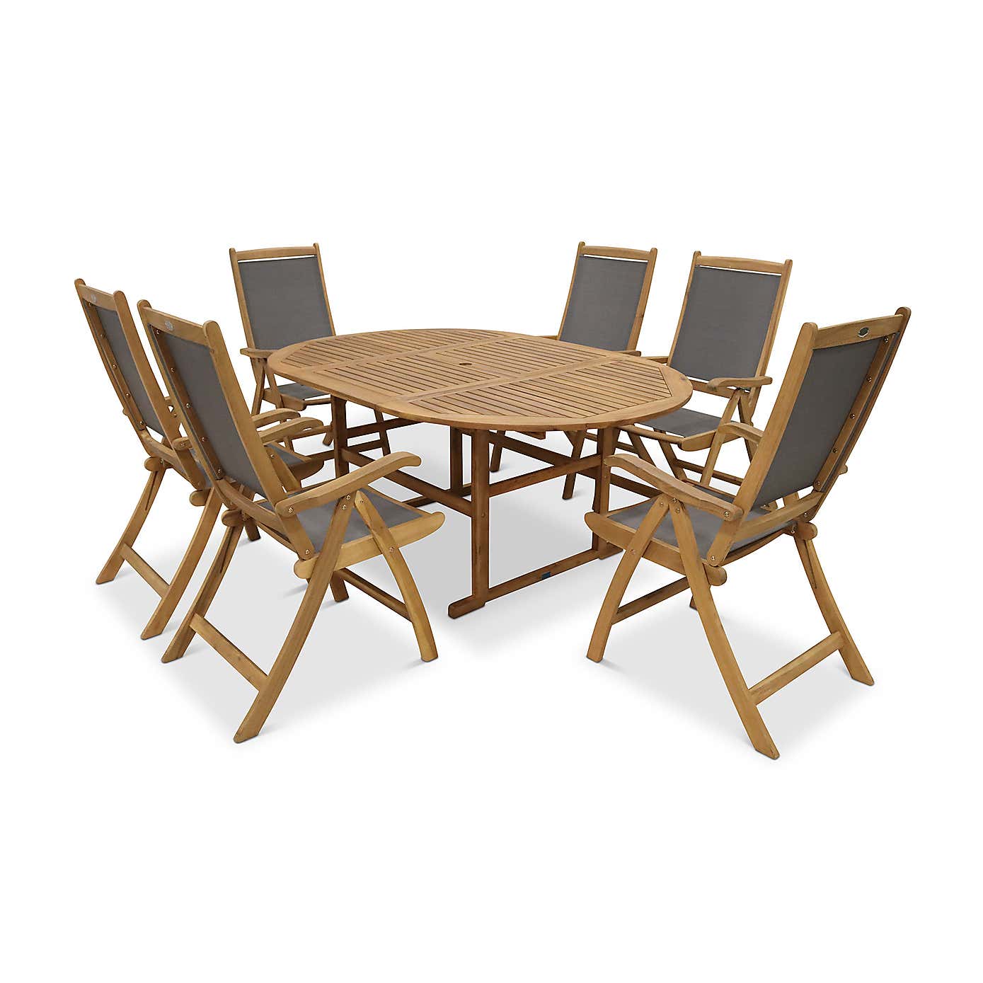 Turnbury Extendable 6 Seater Outdoor Recliner Set