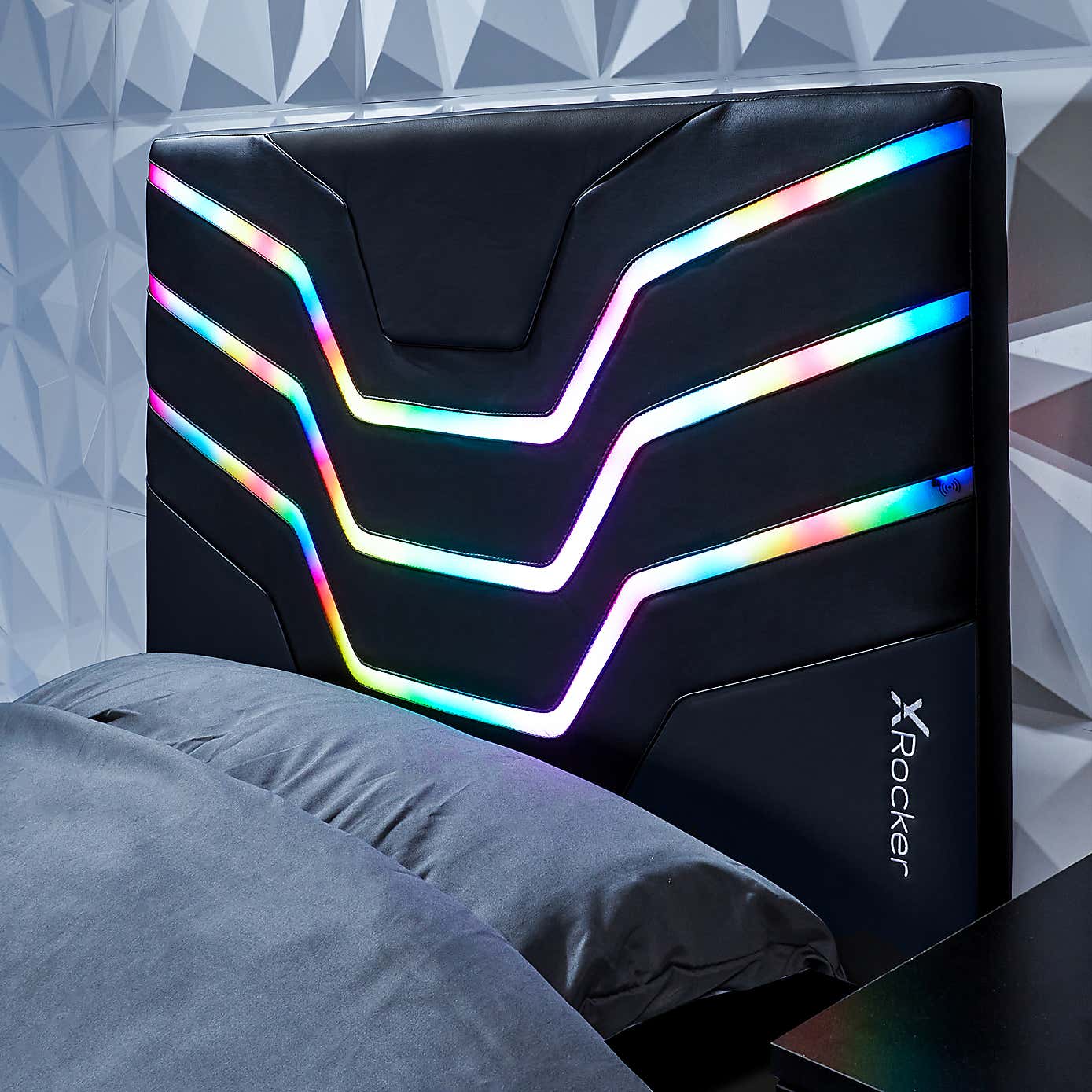 X Rocker Cosmos RGB Single Gaming Ottoman Bed In Box with Neo Motion LED