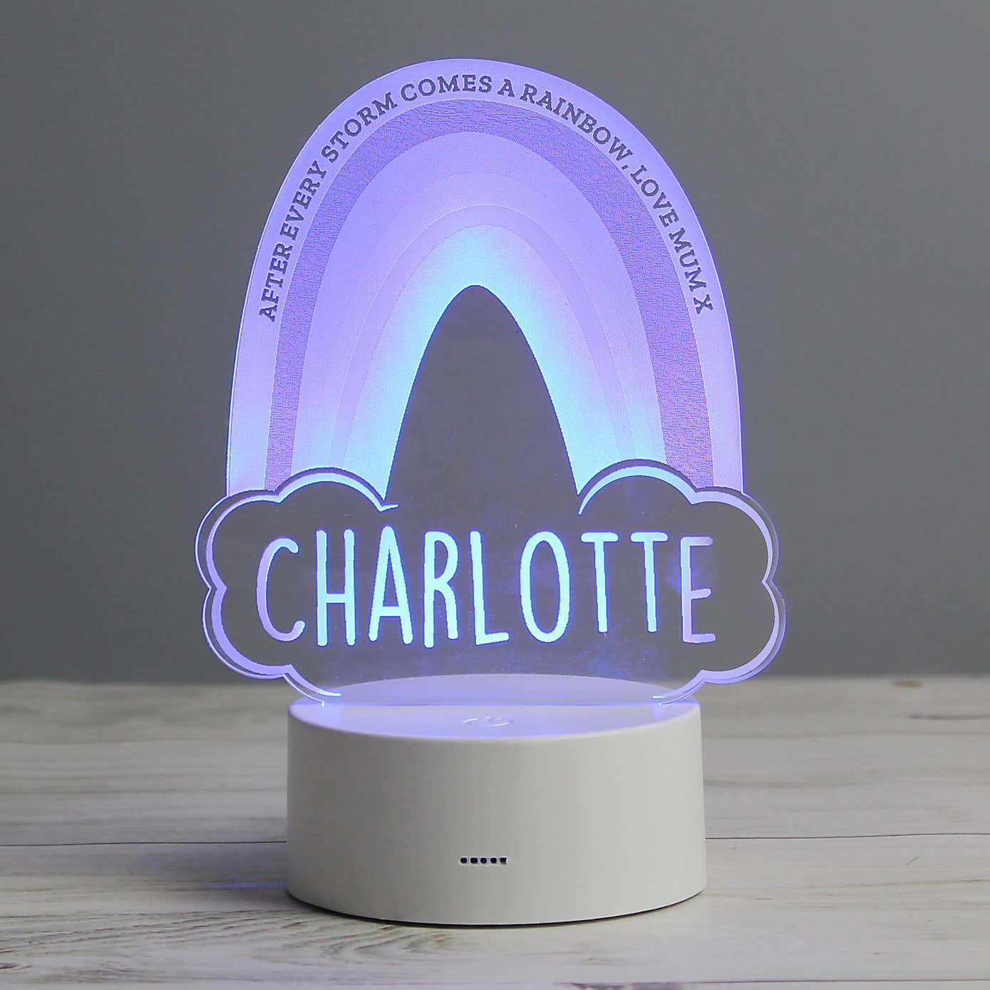 Personalised Rainbow Colour Changing Night LED Light