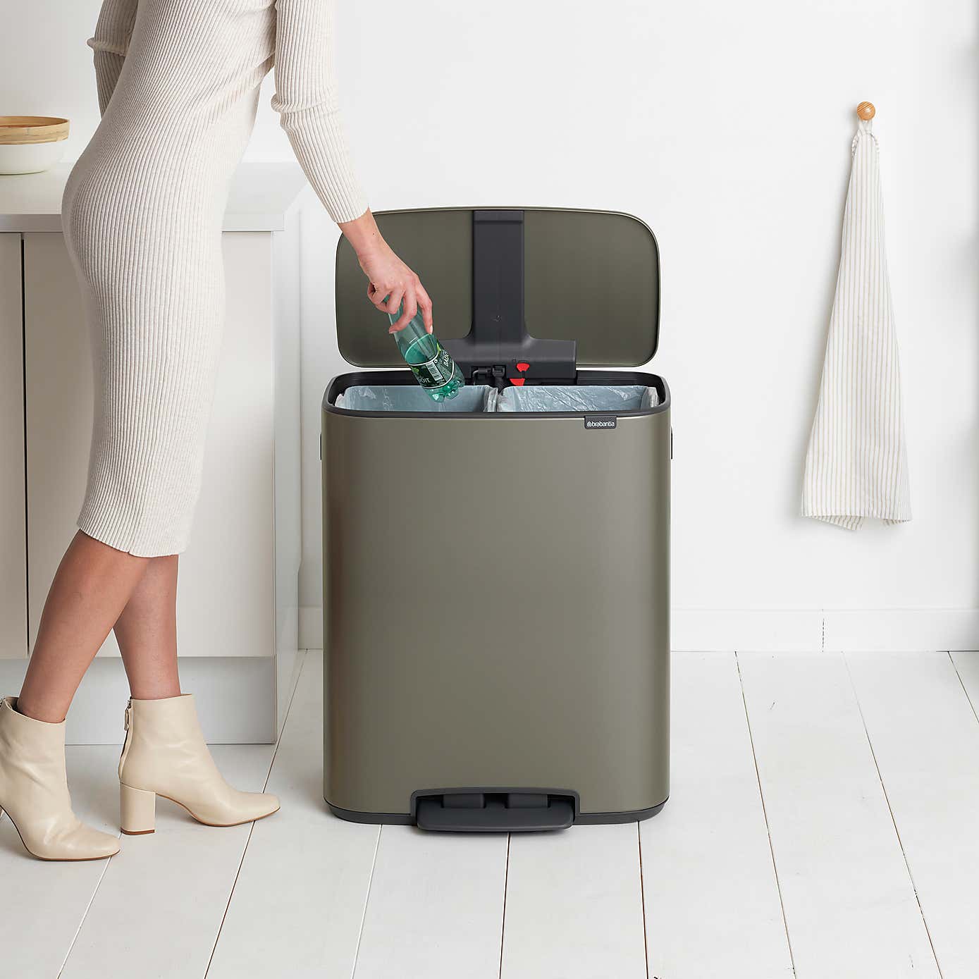 Bo Platinum 2 x 30 Litre Pedal Bin