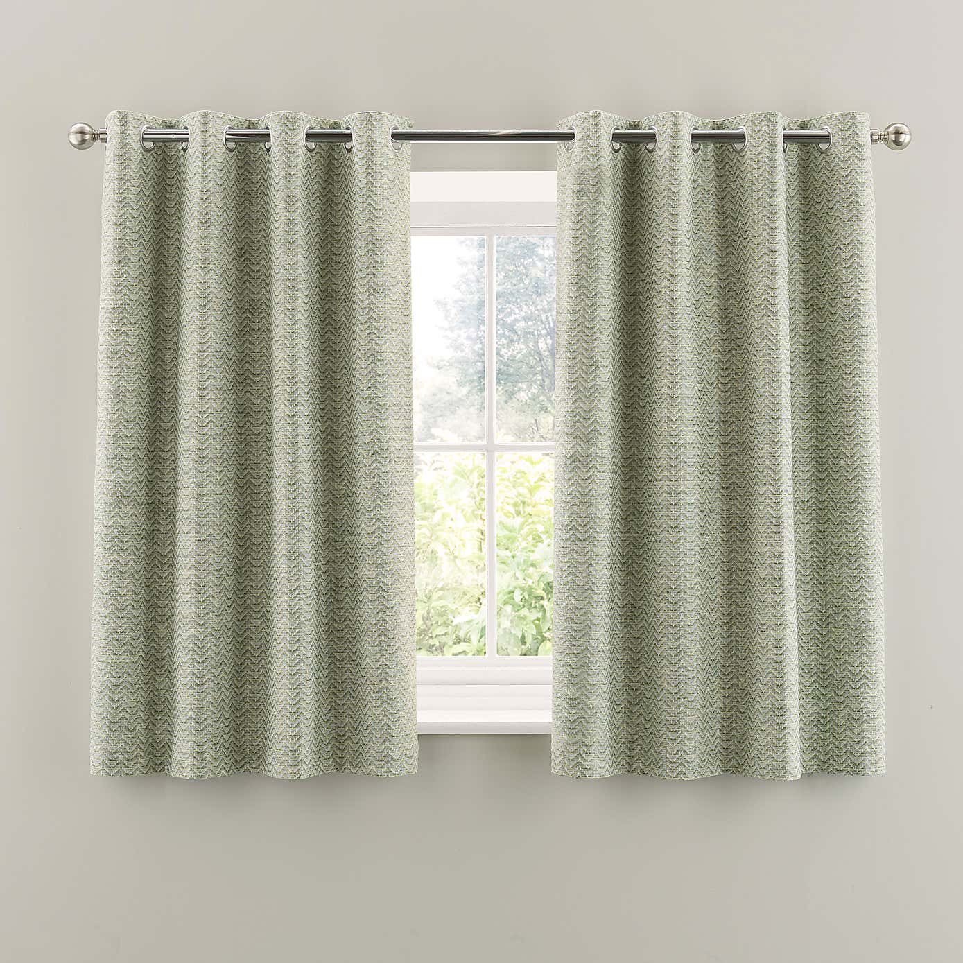 Frankie Herringbone Blackout Eyelet Curtains
