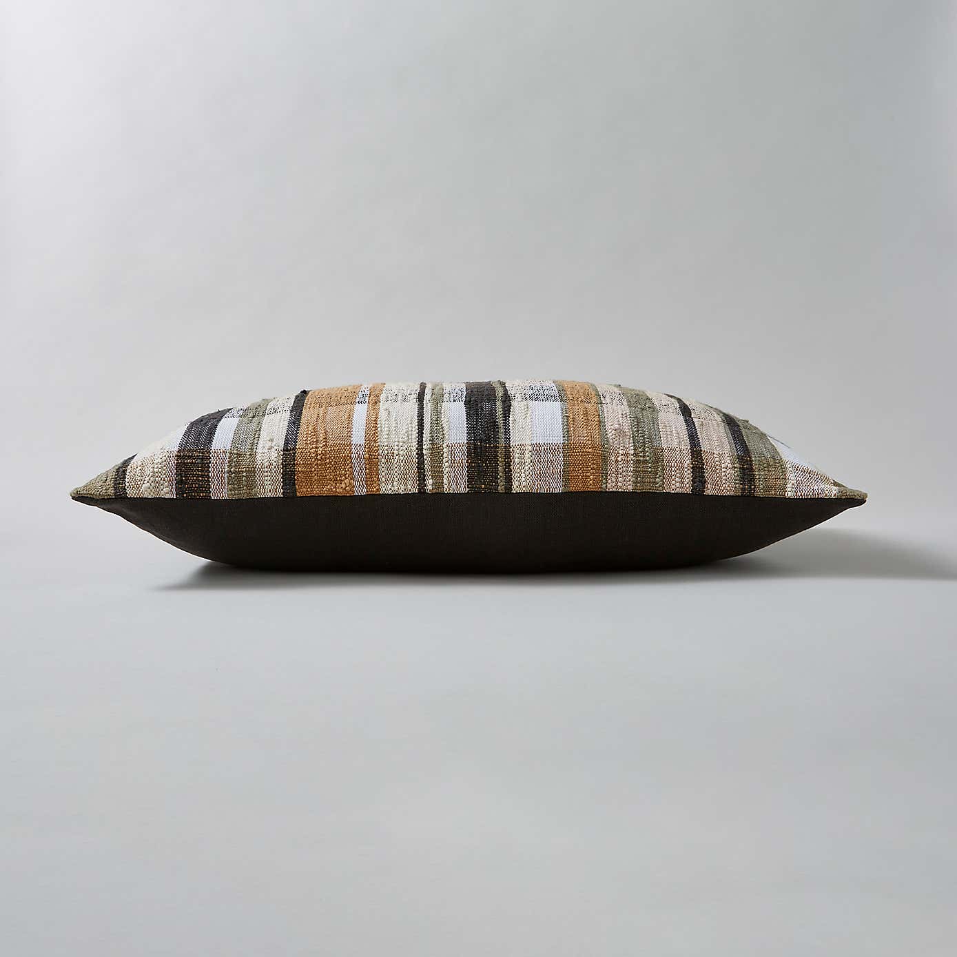 Woven Check Cushion Brown