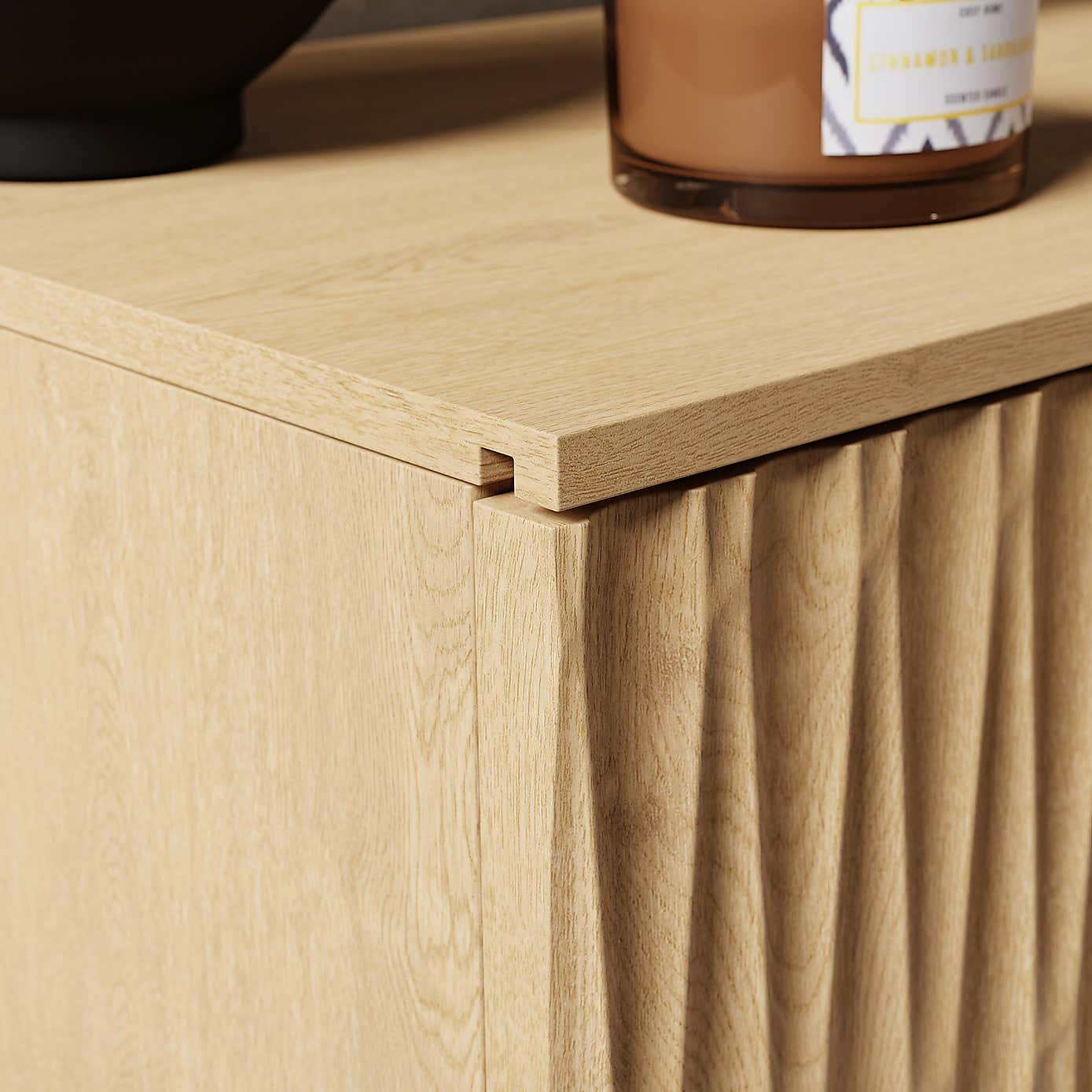 Inga Small TV Unit for TVs up to 44", Oak Effect