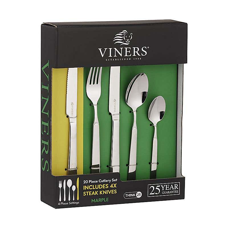 Viners Maple 16 Piece Cutlery Set with 4 Steak Knives