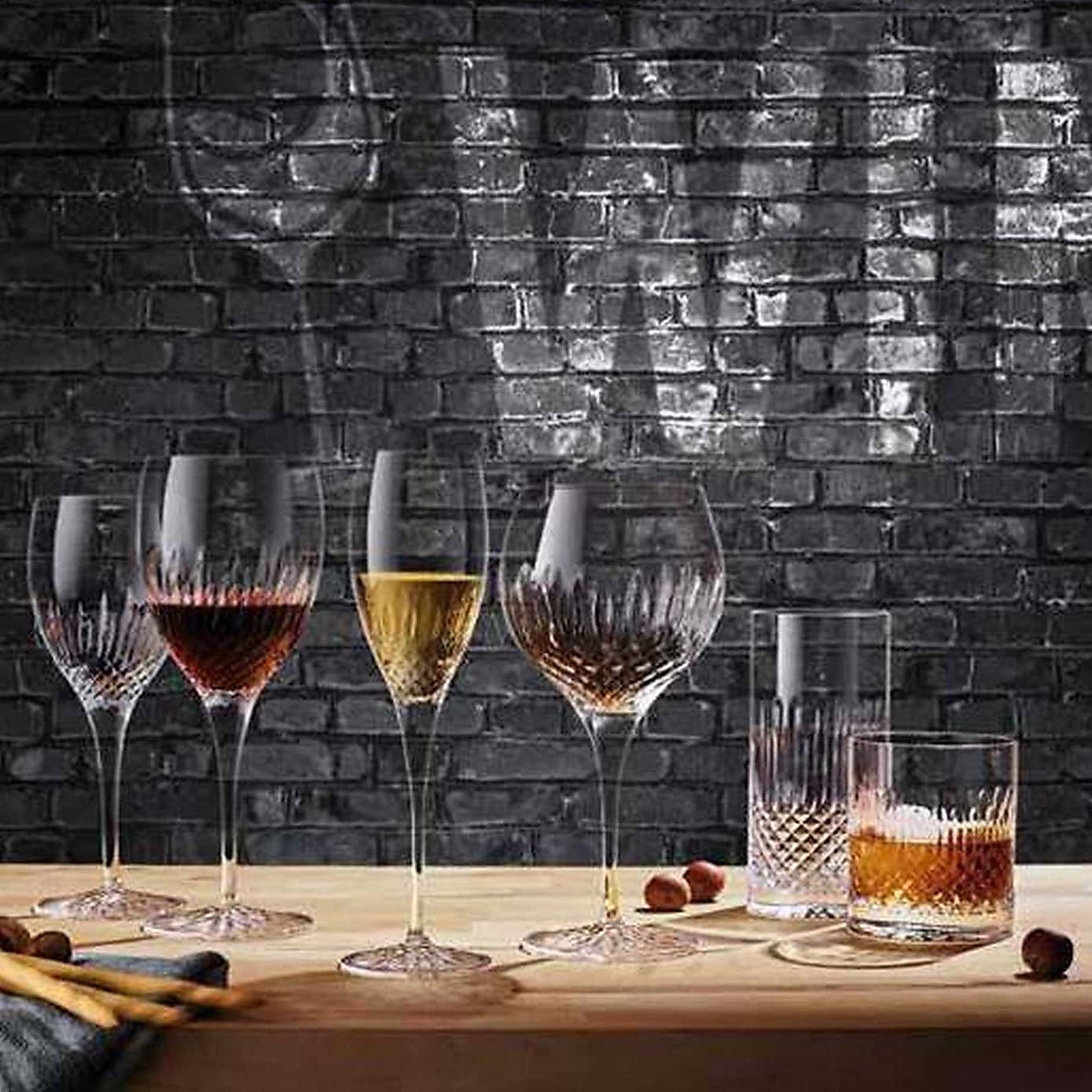 Luigi Bormioli Set of 4 Diamante Champagne/Prosecco Glasses