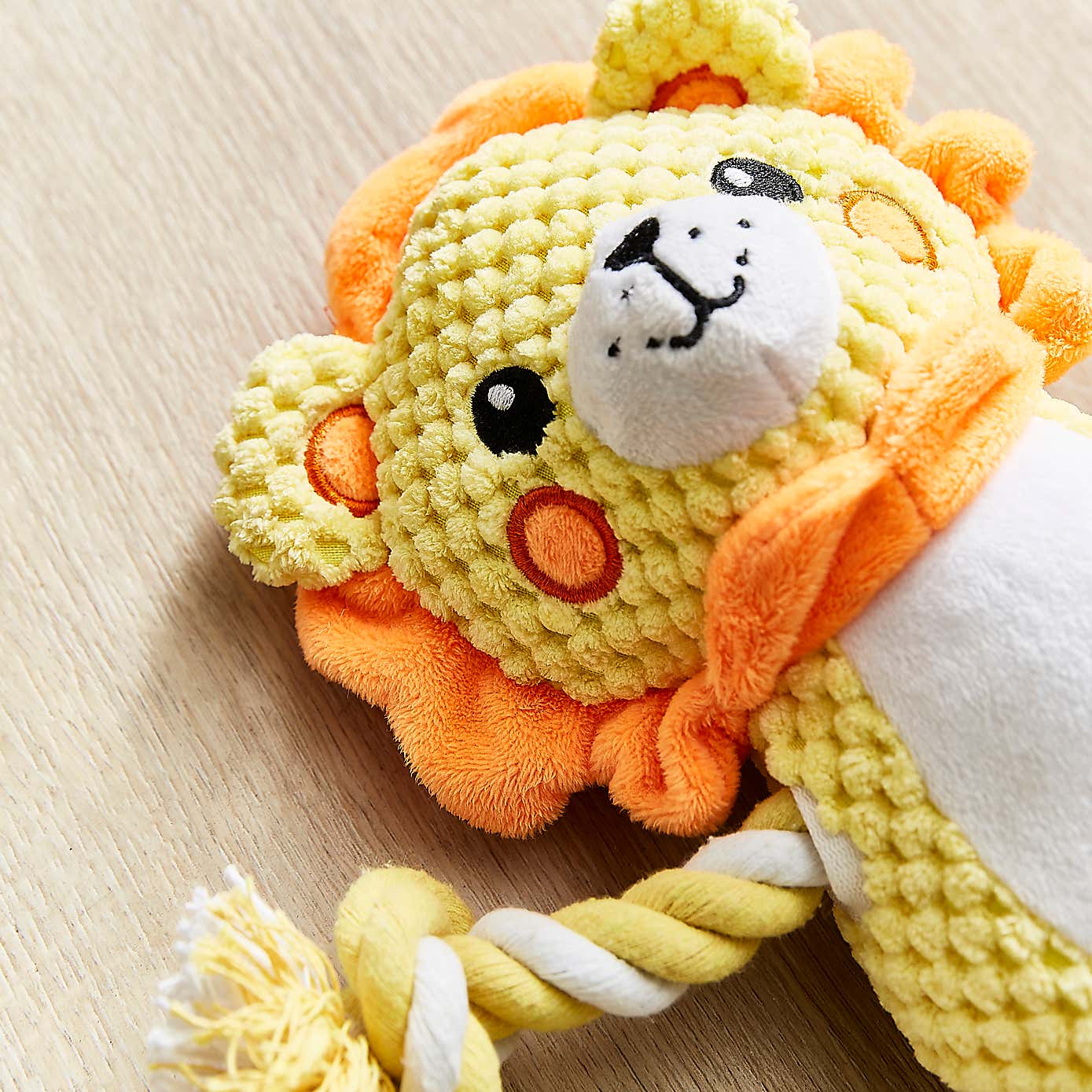Lion Rope Pet Toy with Squeaker
