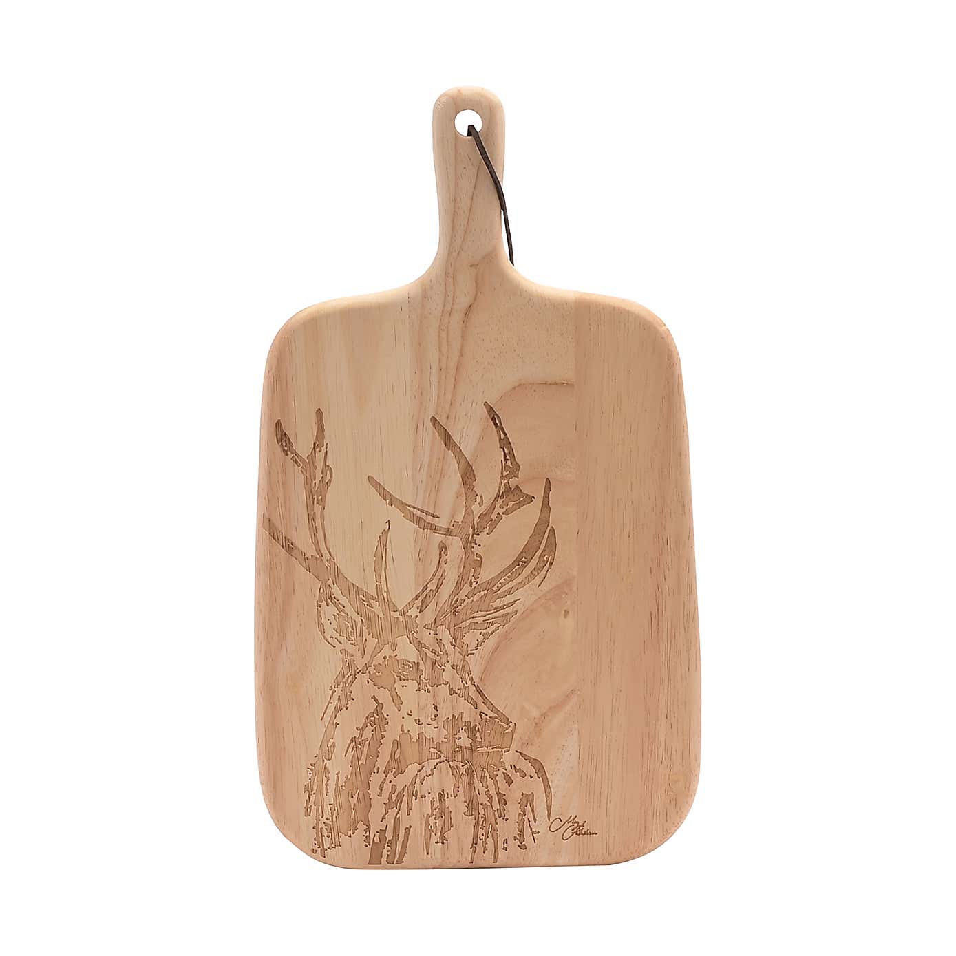 Meg Hawkins Wooden Stag Engraved Serving Board