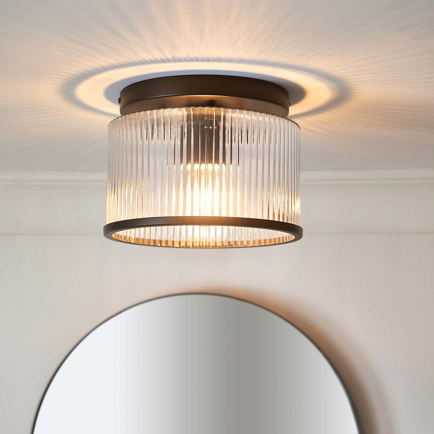 Alyn 3 Light Bathroom Semi Flush Ceiling Light
