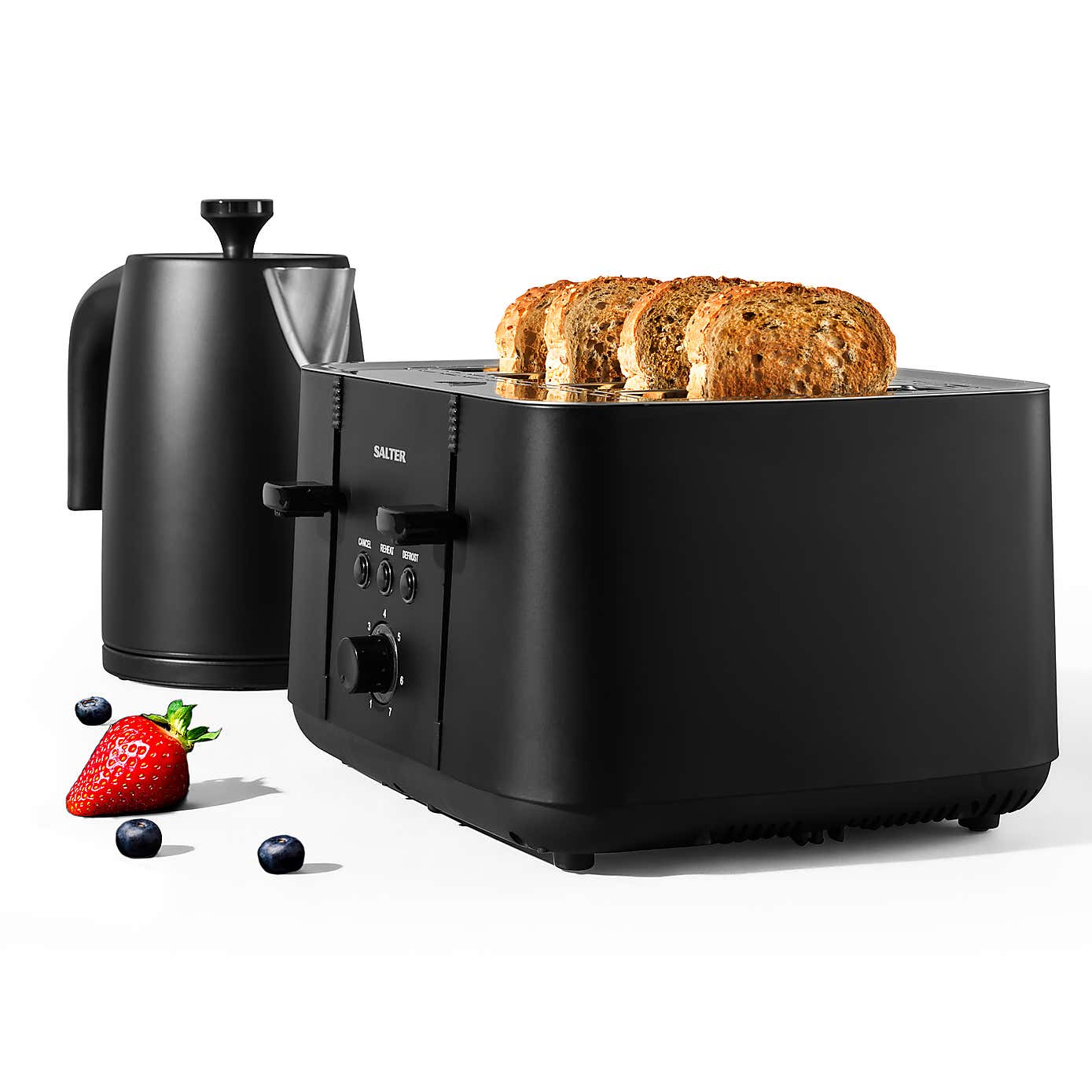 Salter Kuro Black 4 Slice Toaster