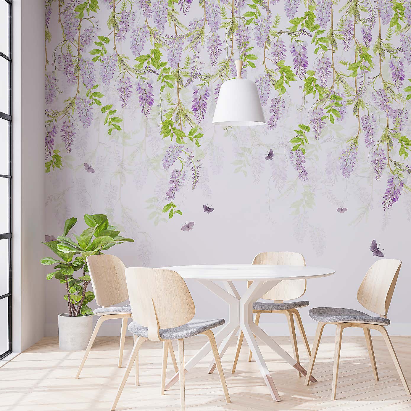 Whispering Wisteria Lavender Mural