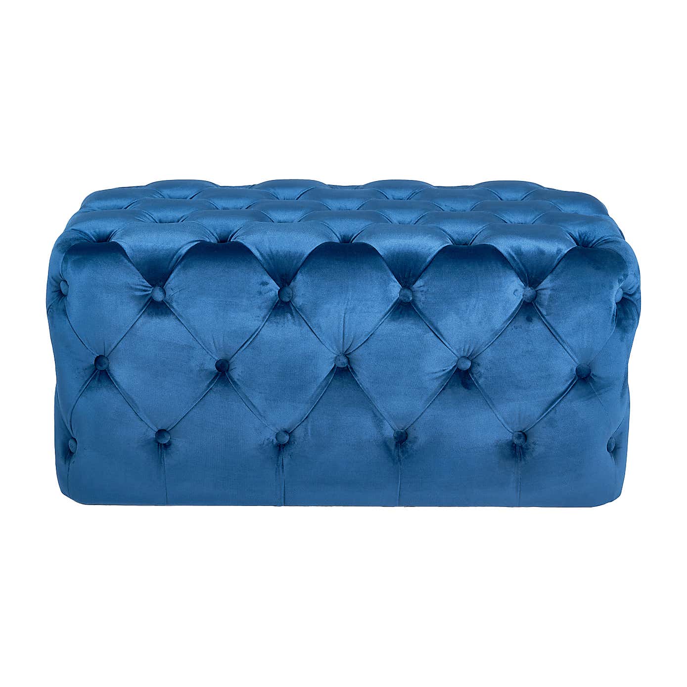 Seraphina Velvet Buttoned Ottoman