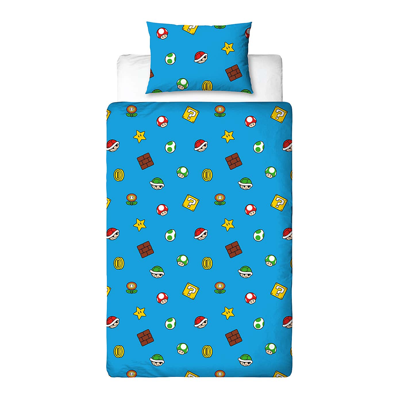 Nintendo Super Mario Splitter Reversible Single Duvet & Pillowcase Set