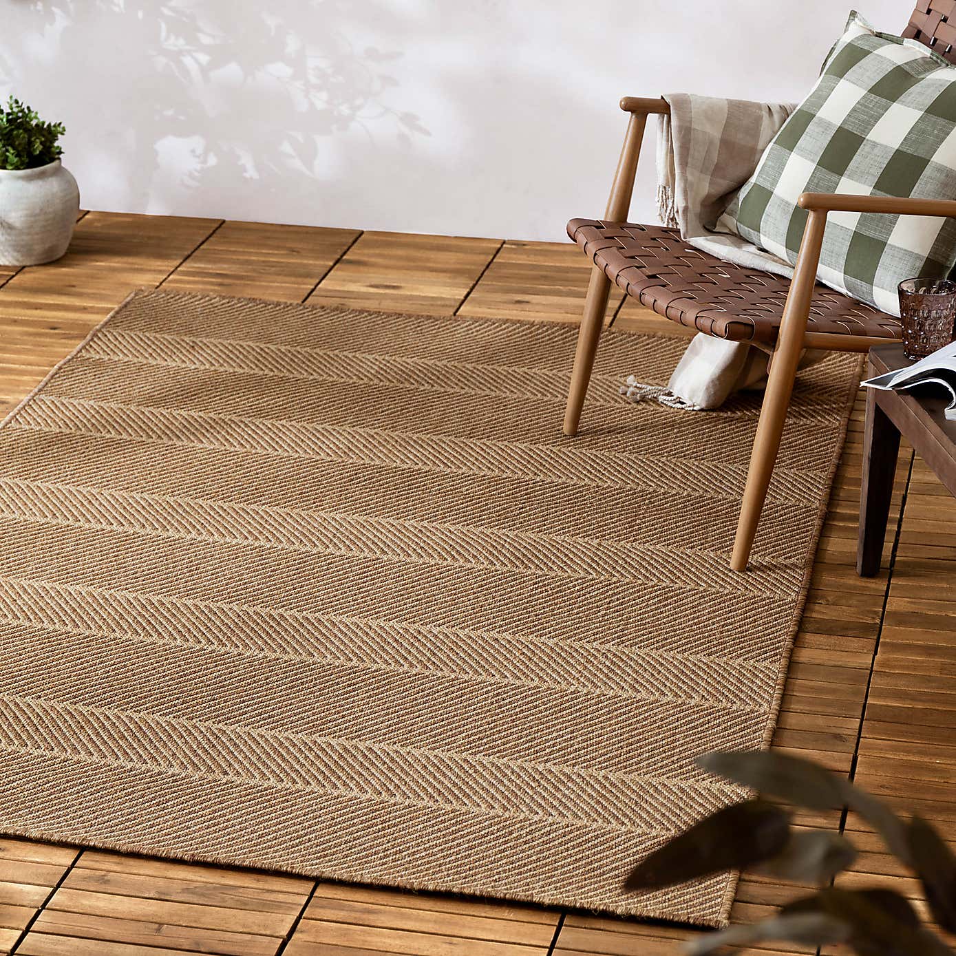 Yard Pentle Jute Effect Indoor Outdoor Rug