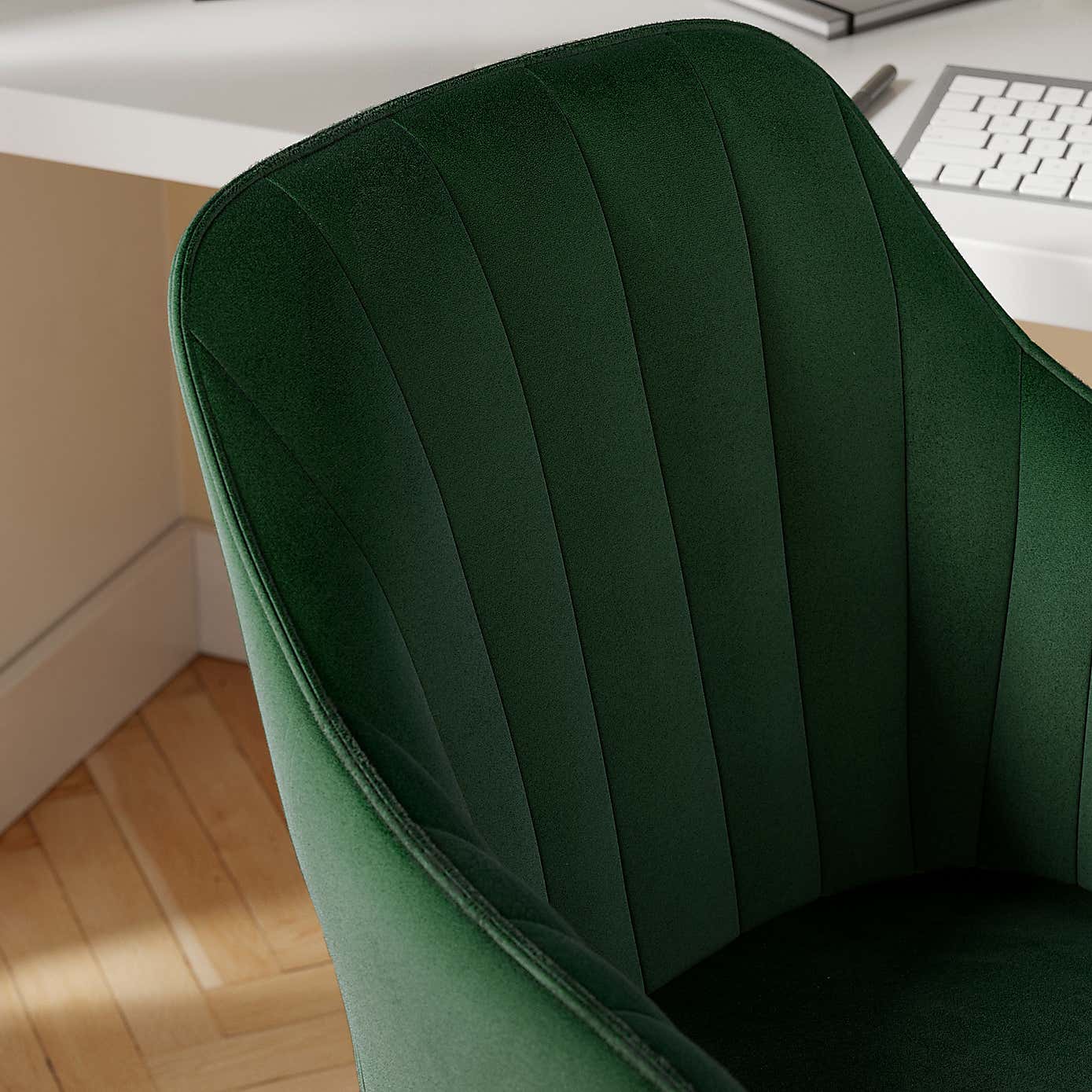 Connie Pleated Velvet Office Chair