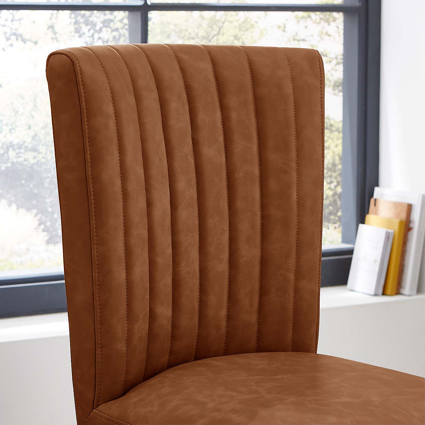 Taylor Dining Chair, Grey Faux Leather