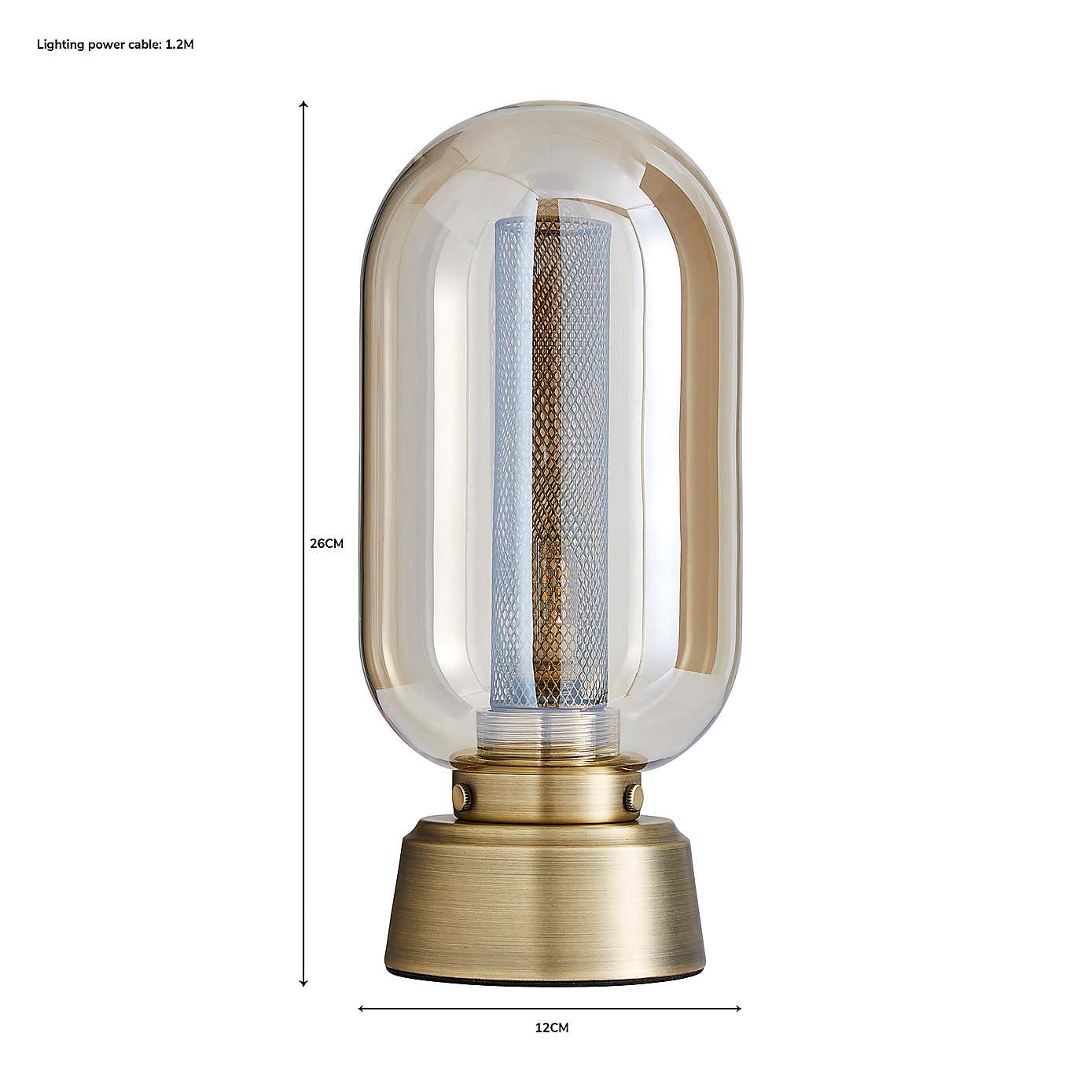 Safi Mesh Detail Table Lamp Antique Brass